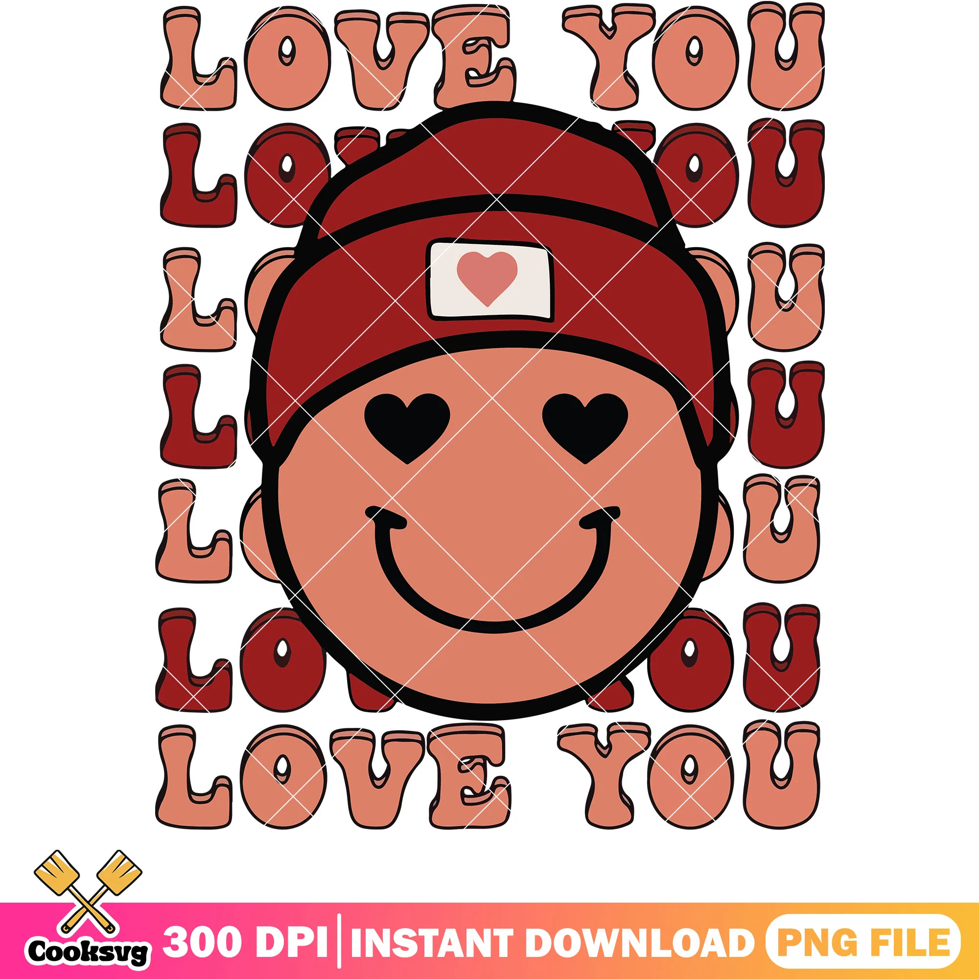 Smile icon valentine love you png, love valentine png