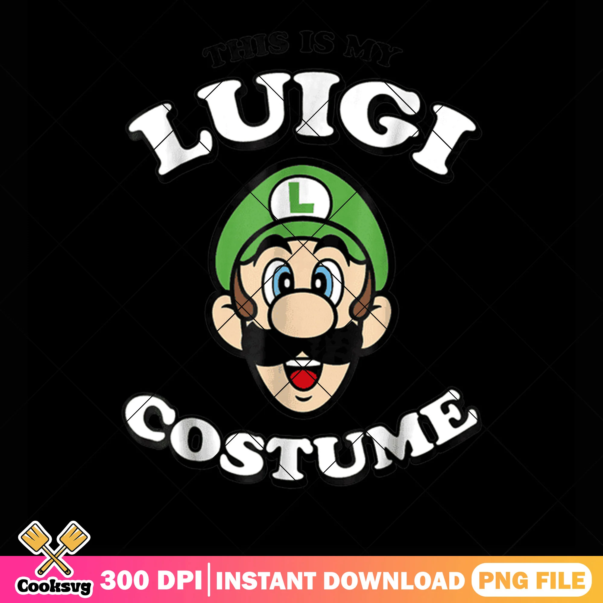 Smile luigi mustard png, nintendo art png, luigi costume png