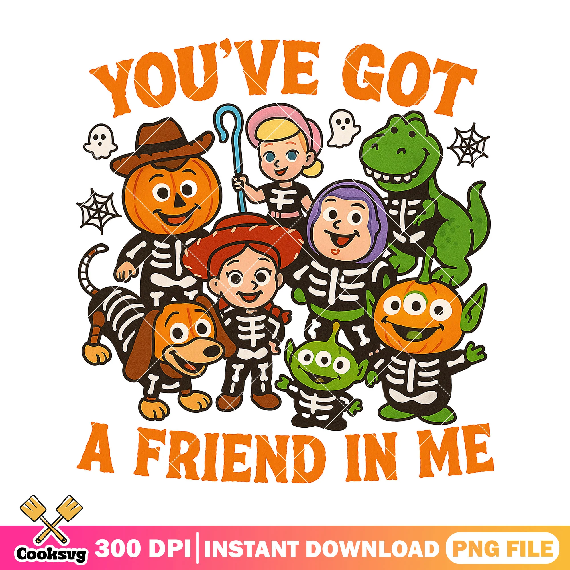 Smiling toys friends png, halloween cartoon png, chibi toys png