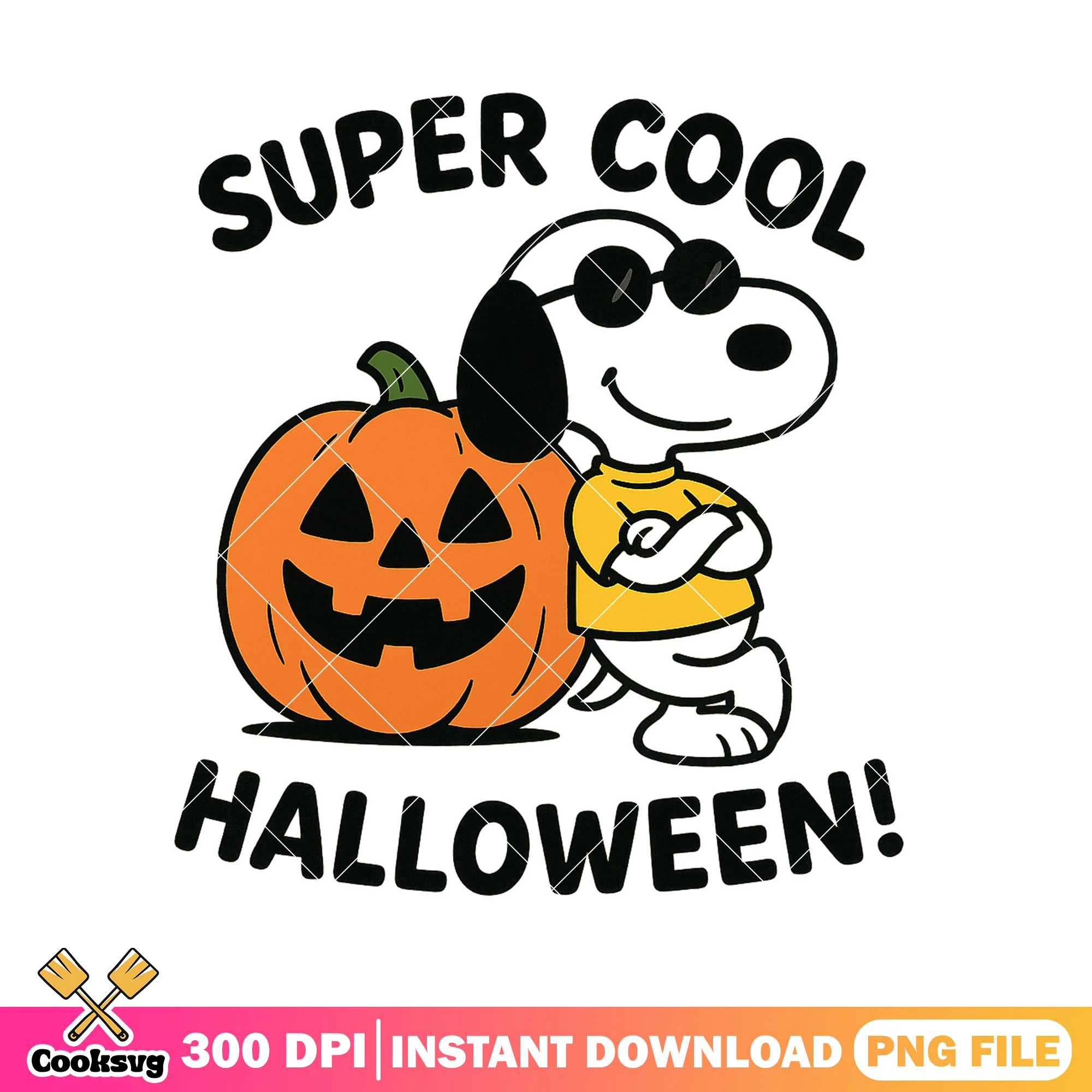 Snoopy super cool png, snoopy halloween png, funny memes png
