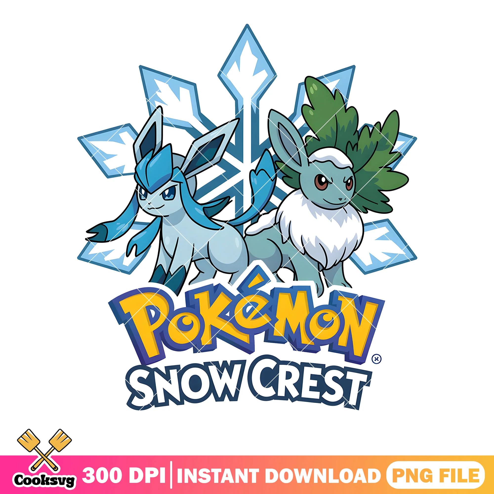 Snow type pokemon png, pokemon glaceon png, pokemon Leafeon png