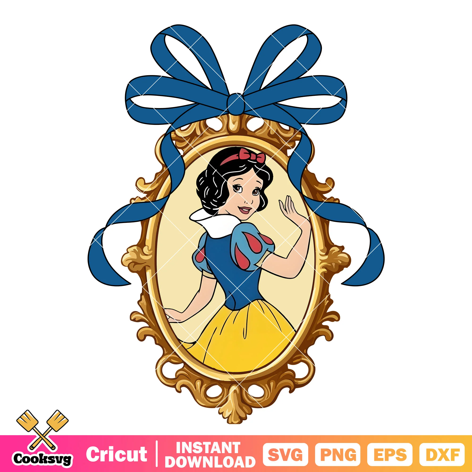 Snow white and bow tie mirror png, snow white disney png