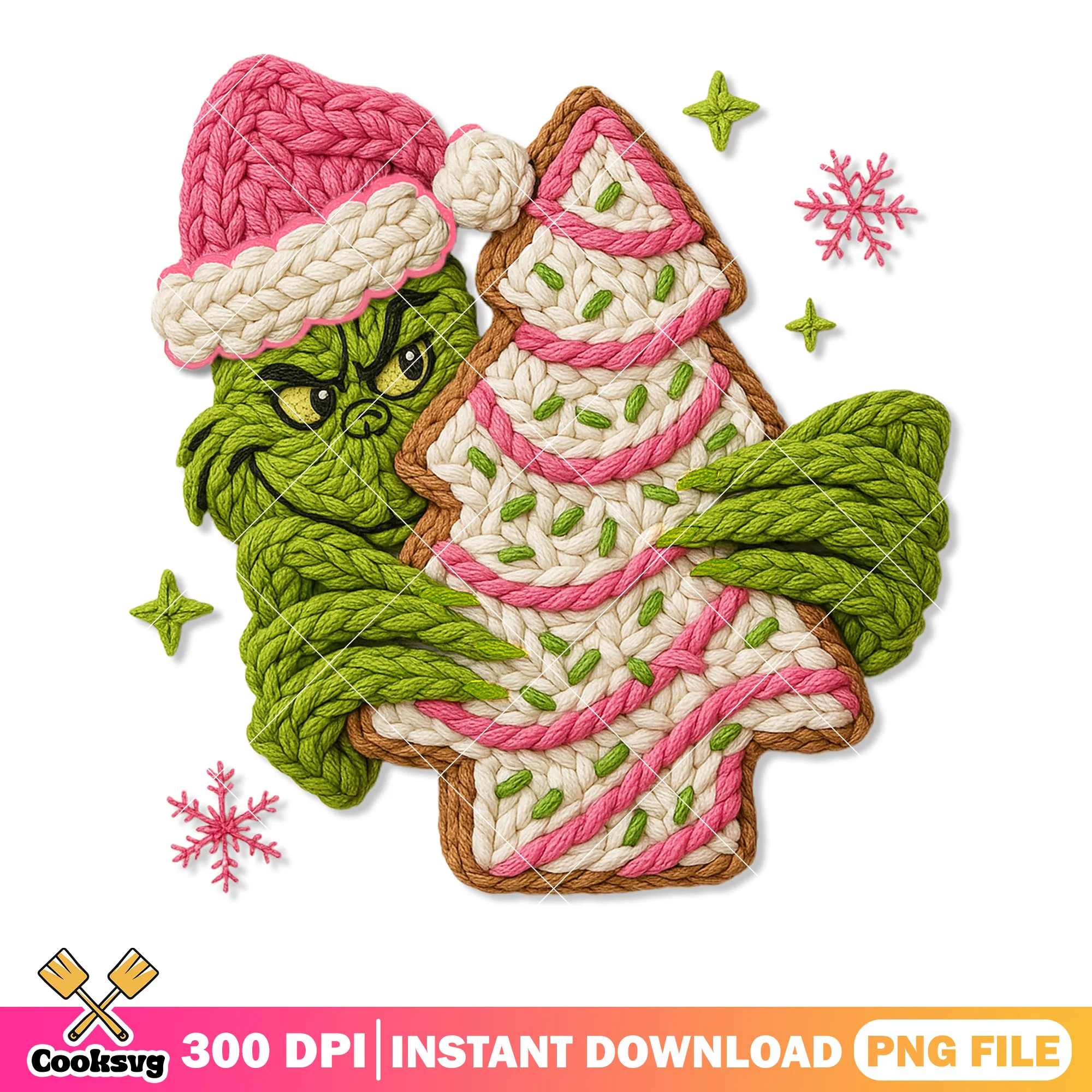 Snowflake grinchmas png, christmas tree png, christmas monster png