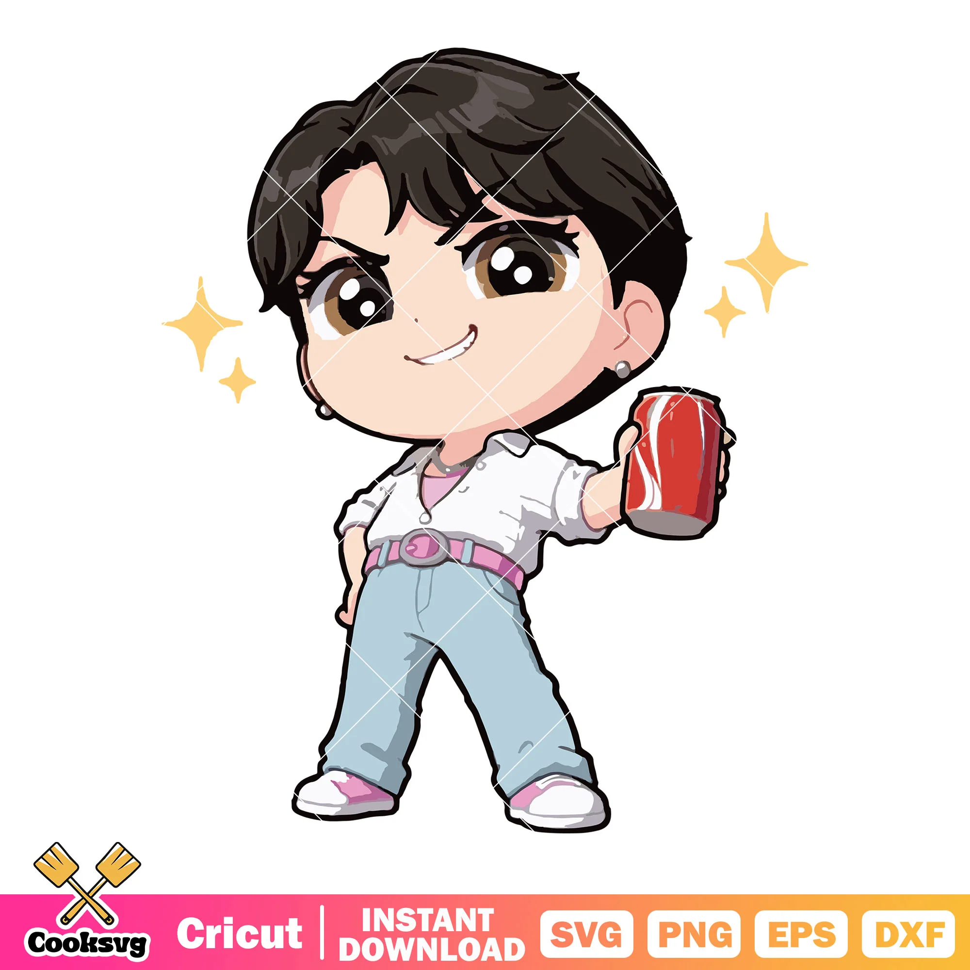 Soda boys jinu chibi svg, soda pop svg, jinu saja svg