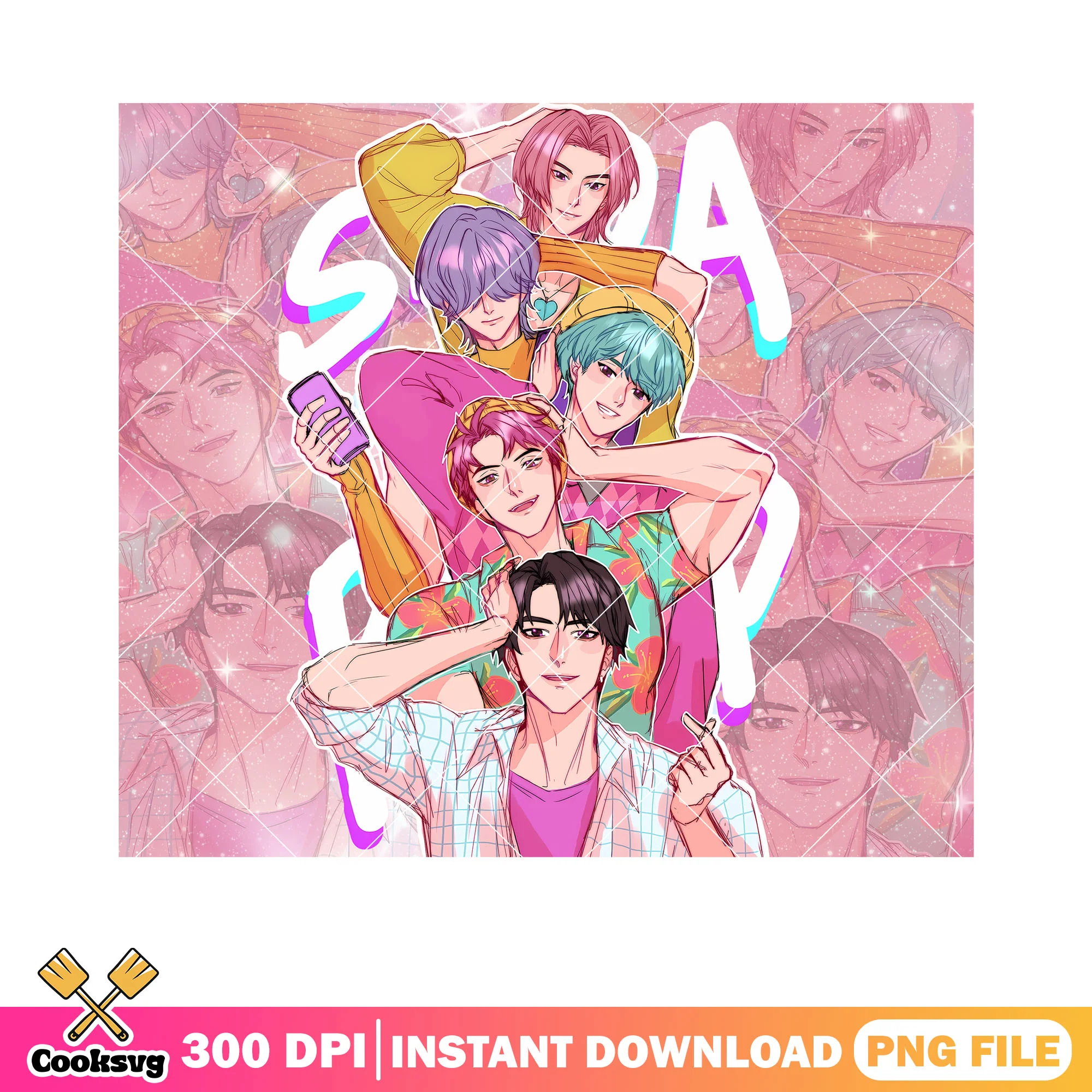Soda pop boys png tumbler, soda pop png, love saja boys png