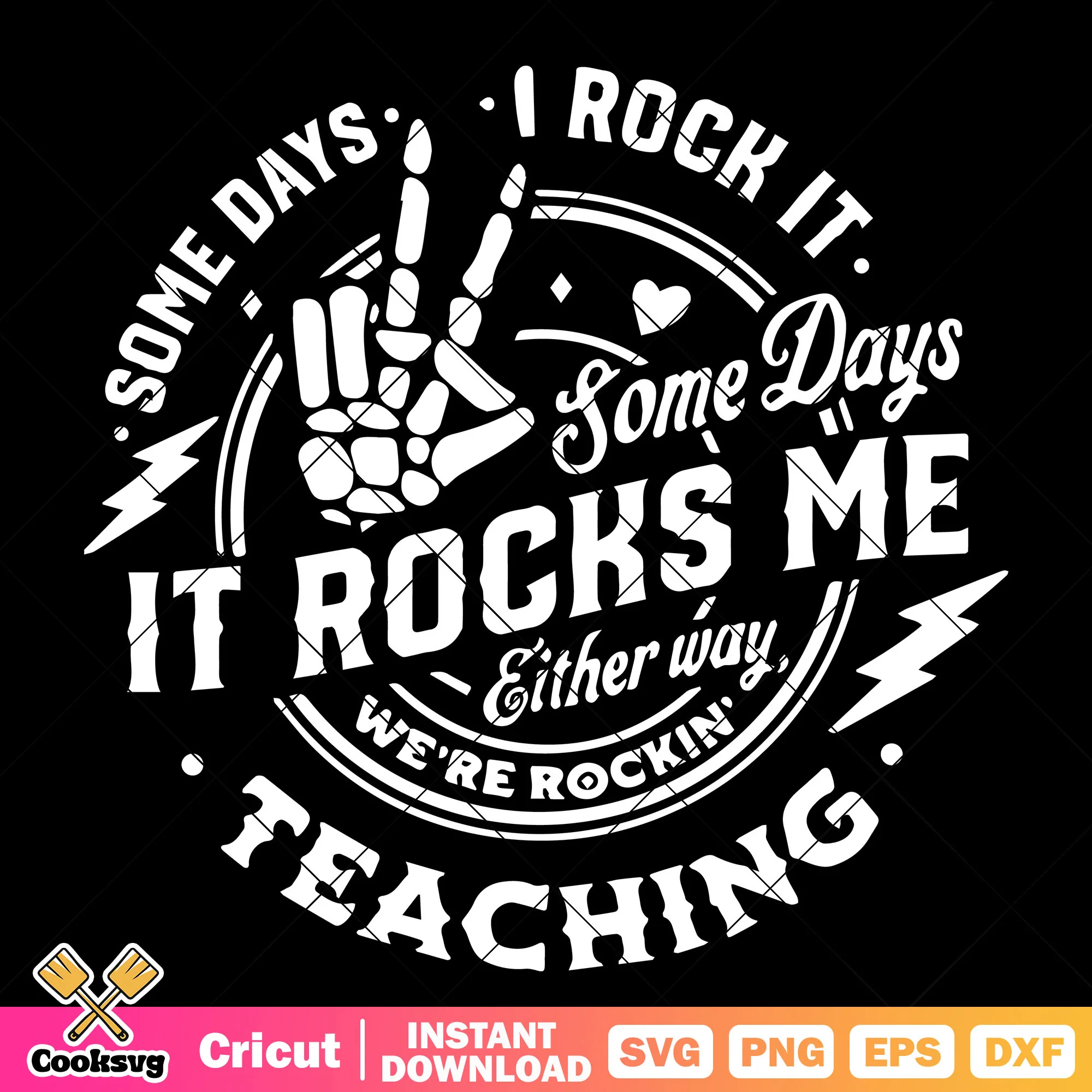 Some days I rock it skeleton svg, can i rock it svg, rolling stone svg