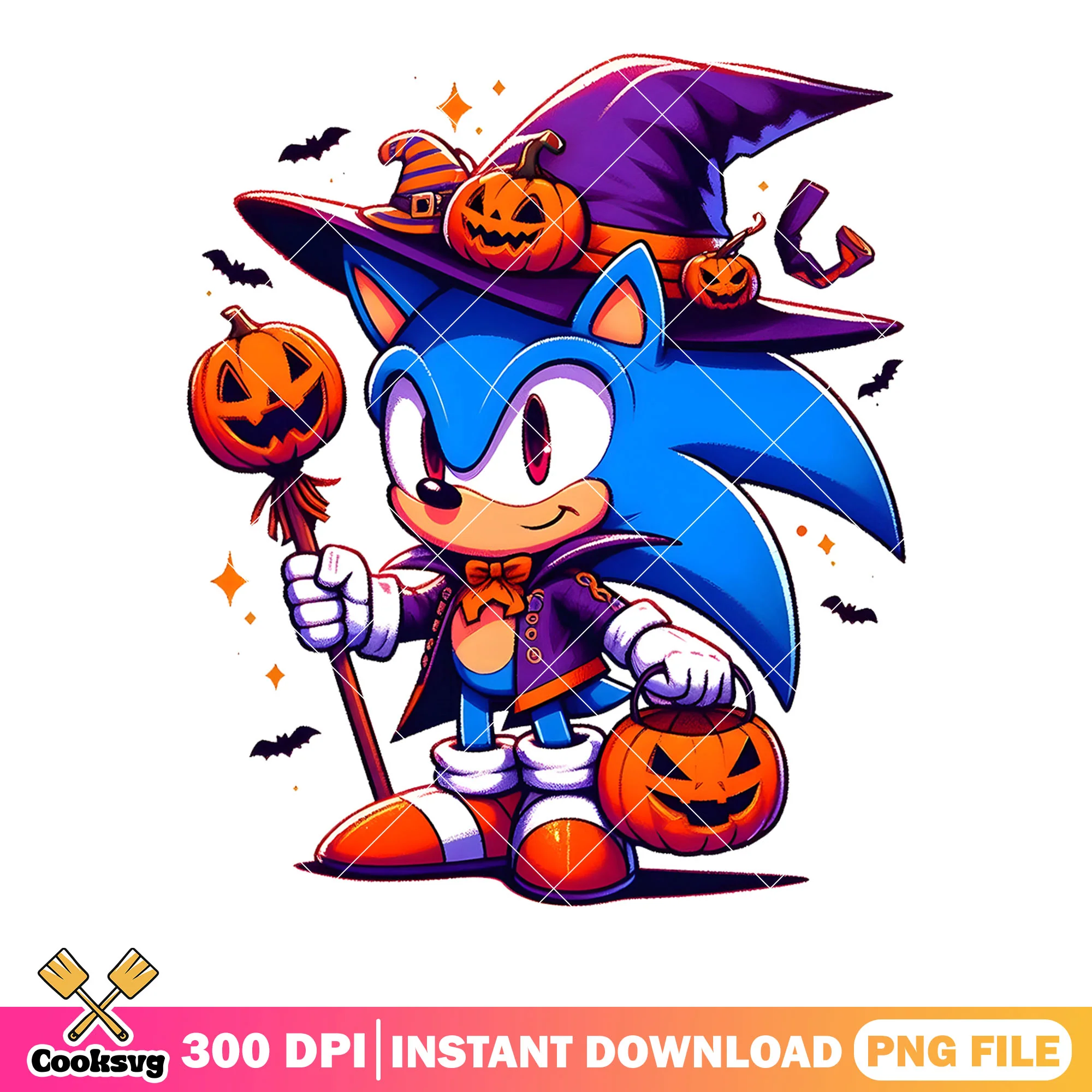 Sonic Halloween png, witch halloween costume png, Sega Halloween png
