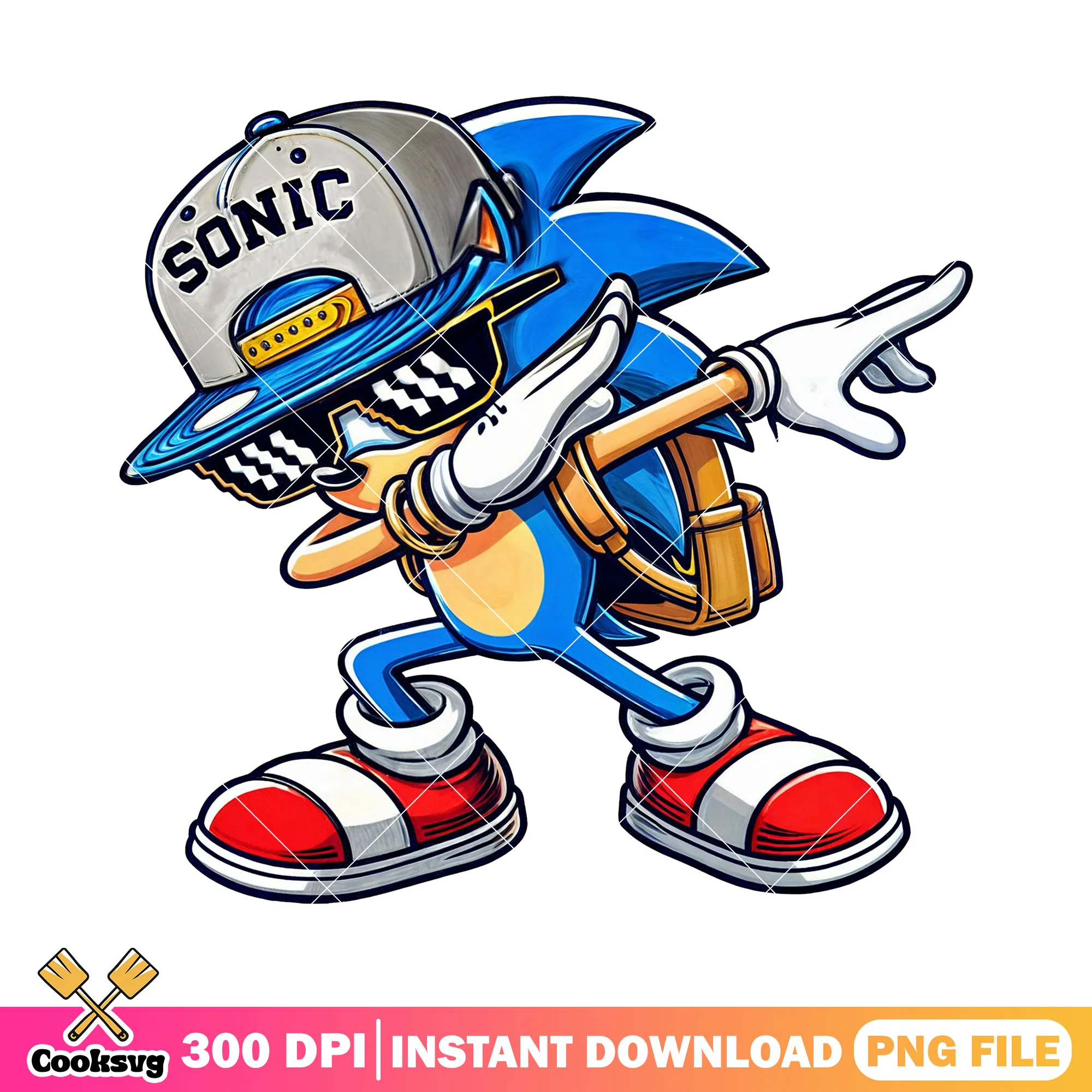 Sonic loves school png, cute sonic png, back to school student png