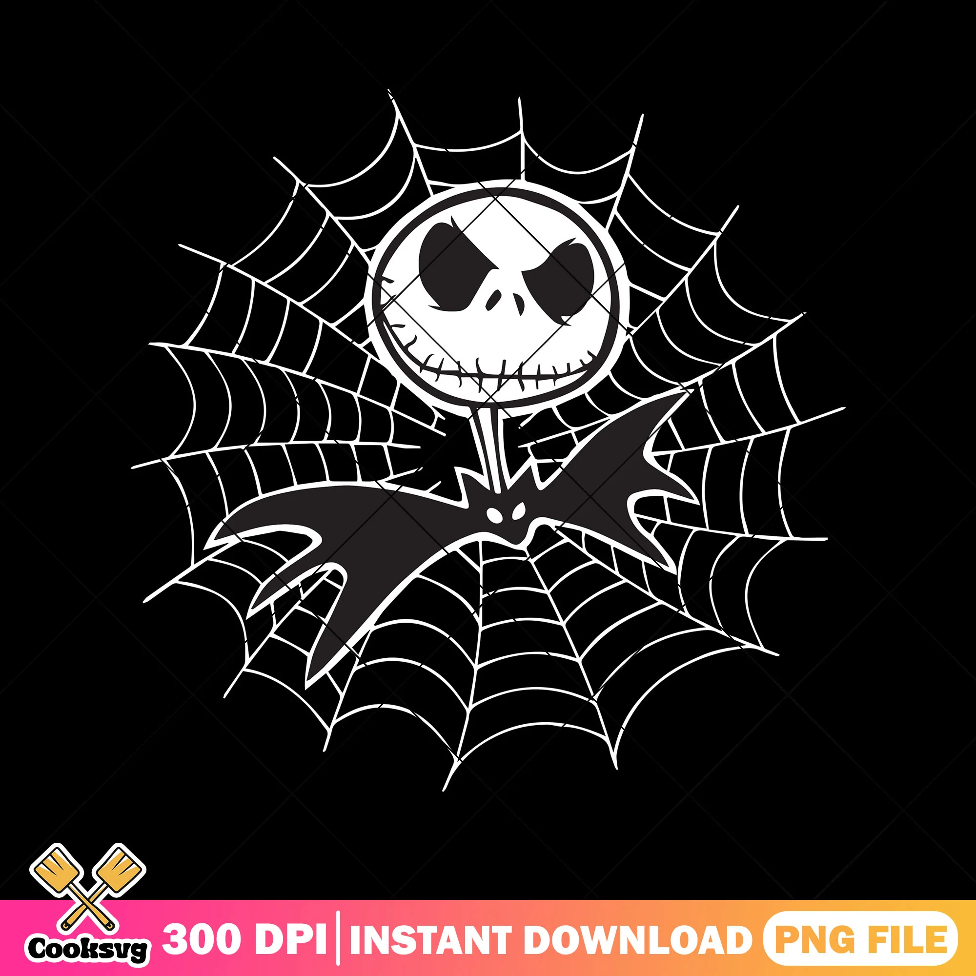 Spider web jack design png, halloween day png, horror art png