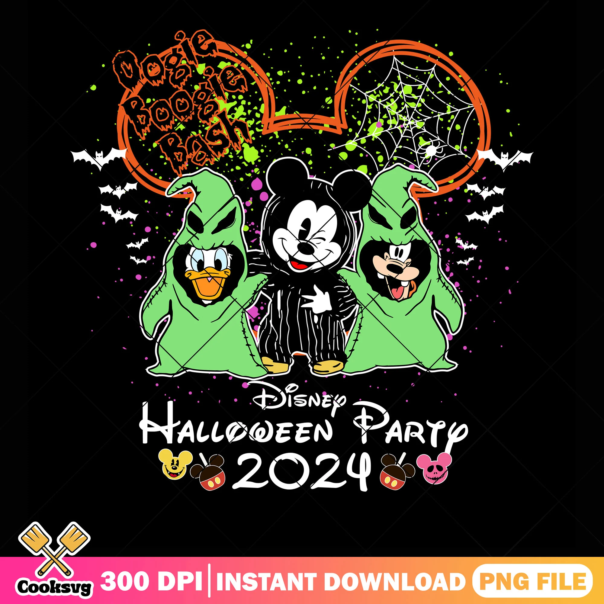 Spider web Oogie boogie bash png,  scary bats png, halloween scary png