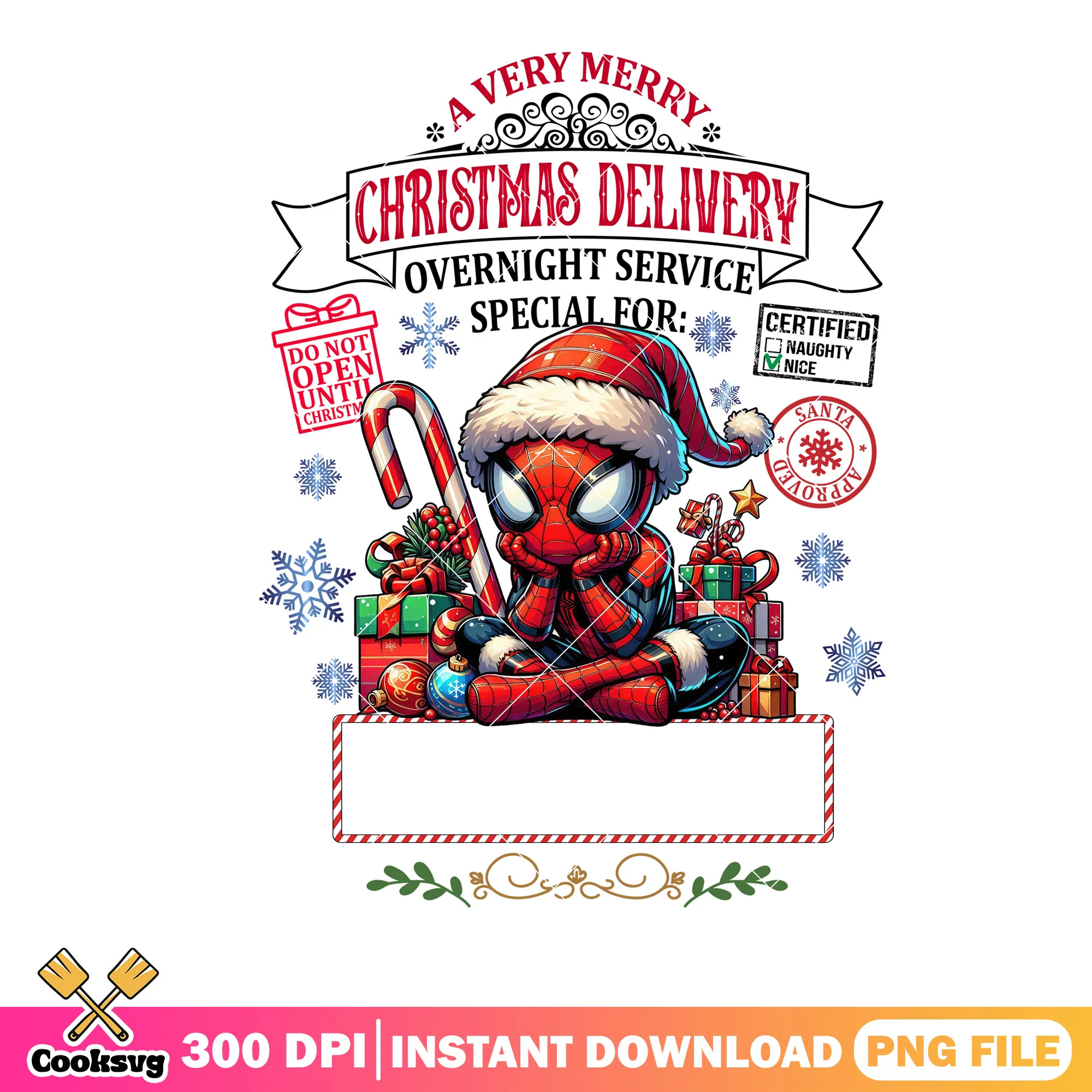 Spiderman christmas costume png, santa hat png, marvel png