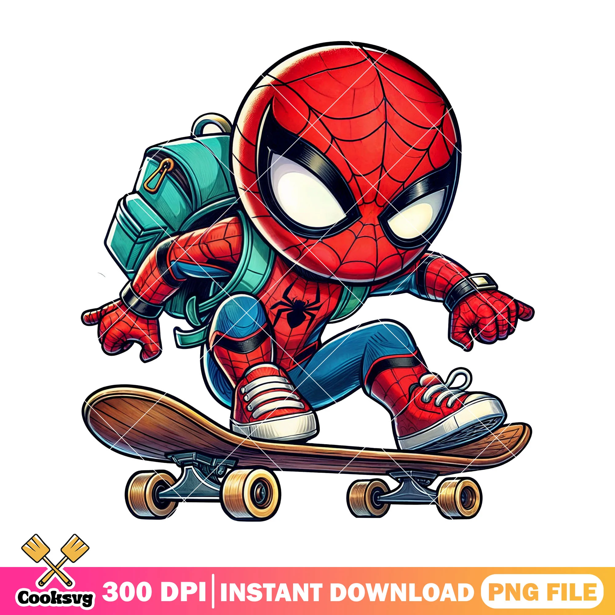 Spiderman going school png, spiderman red png, back to school art png