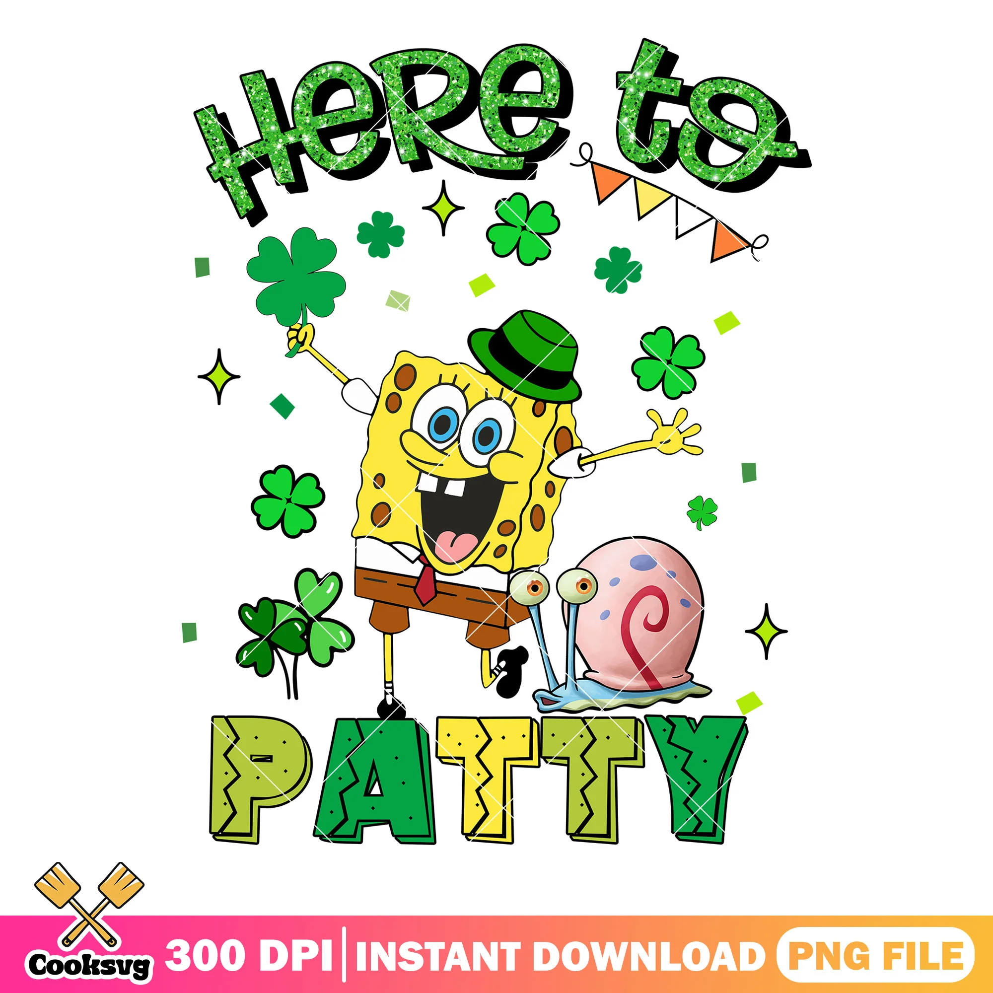 Spongebob here to patty png, st patrick day spongebob png