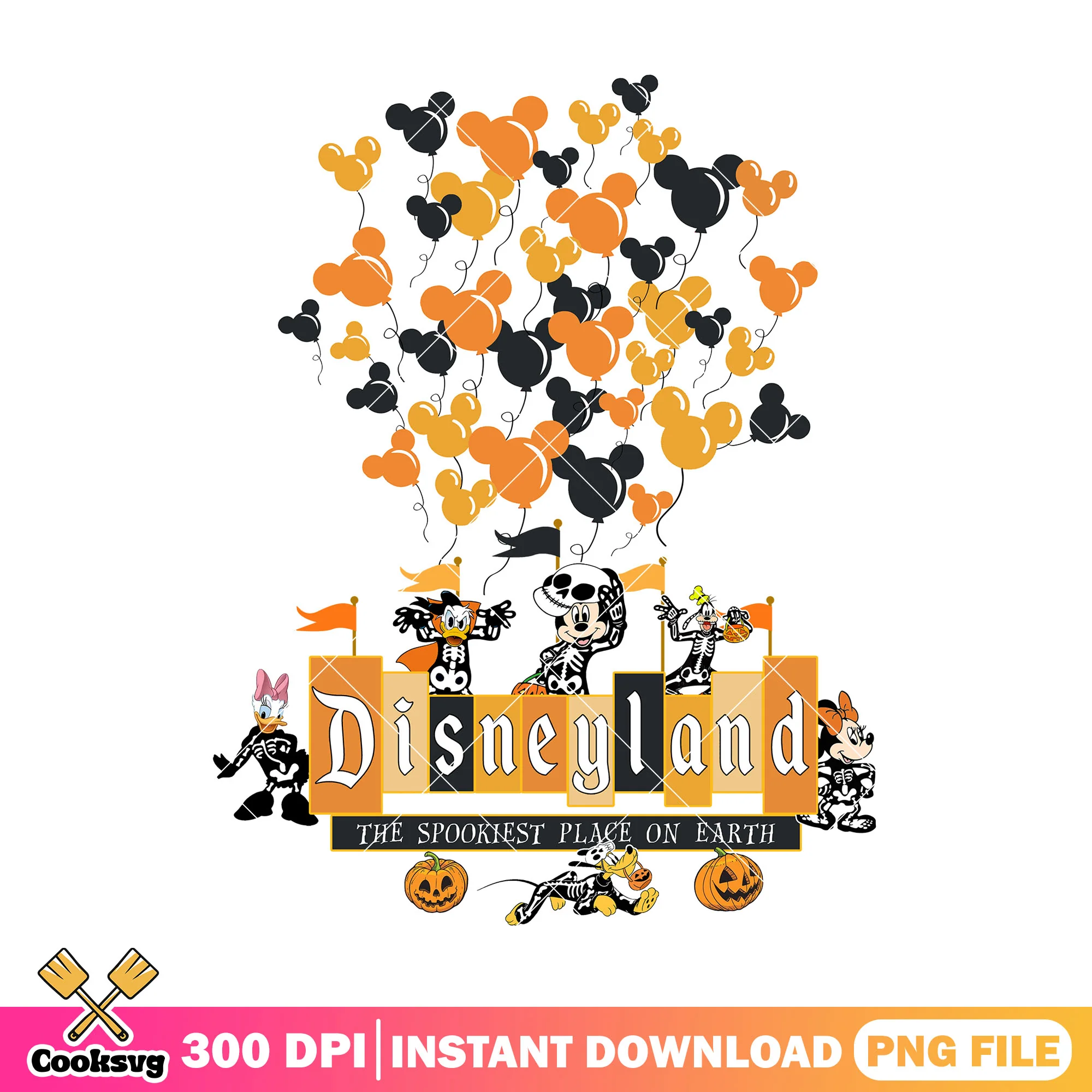 Spookiest places png, disney land png, halloween town png
