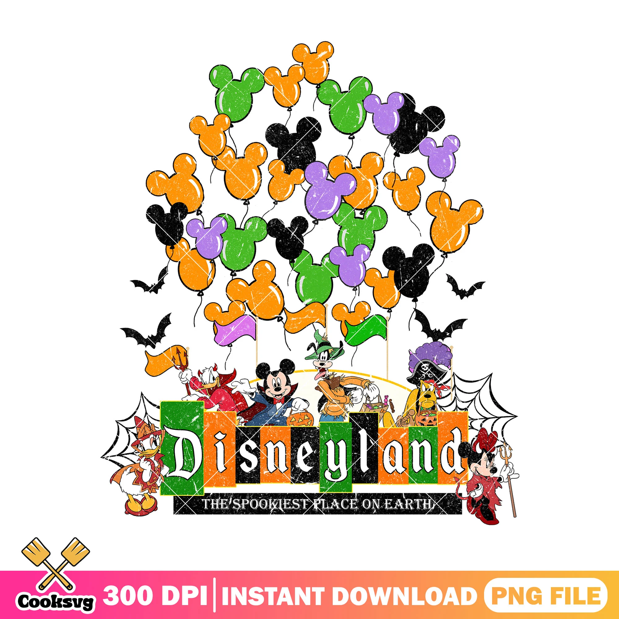 Spooky disneyland png, walt disney png, spirit of halloween png