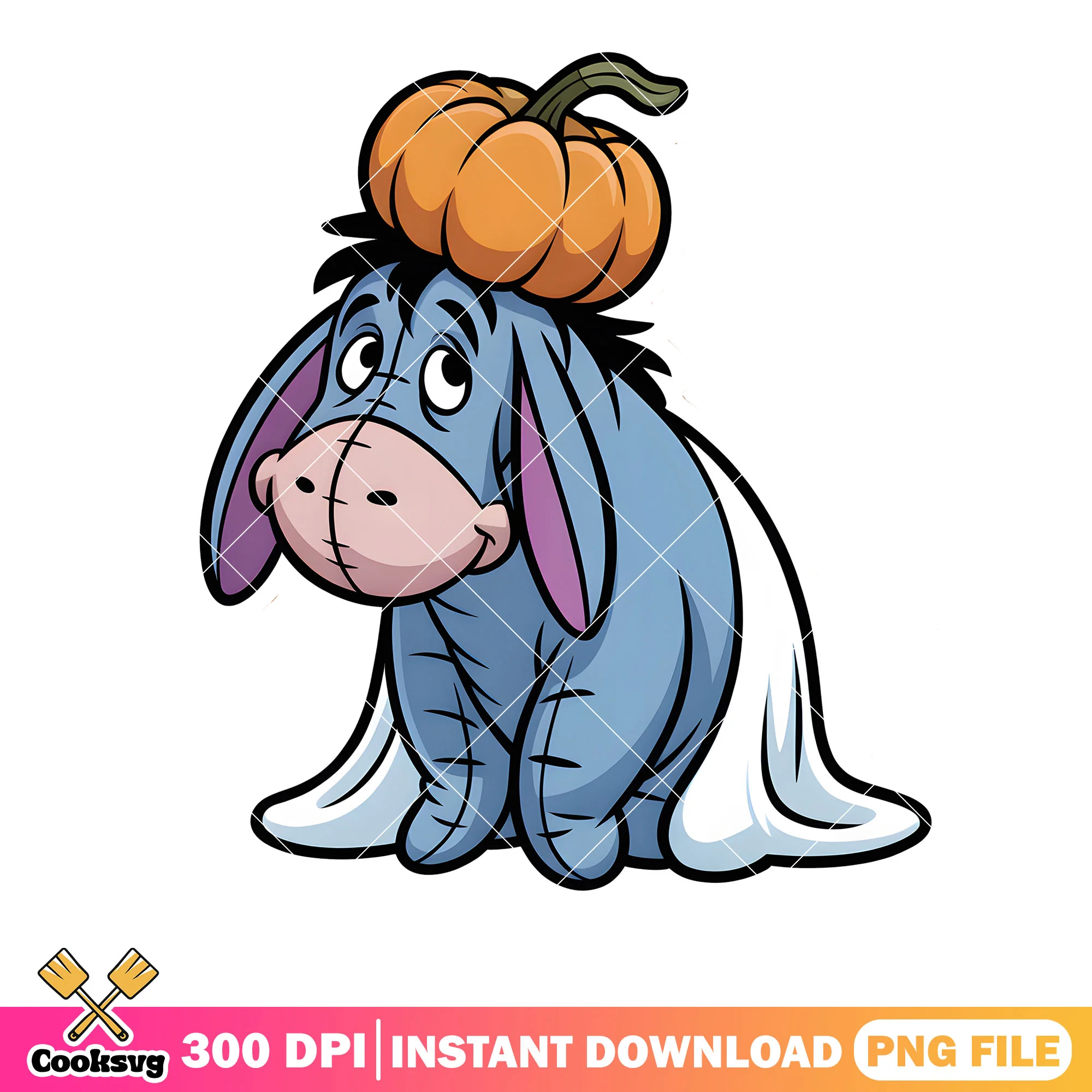 Spooky eeyore halloween png, winnie the pooh eeyore png, pooh friends png