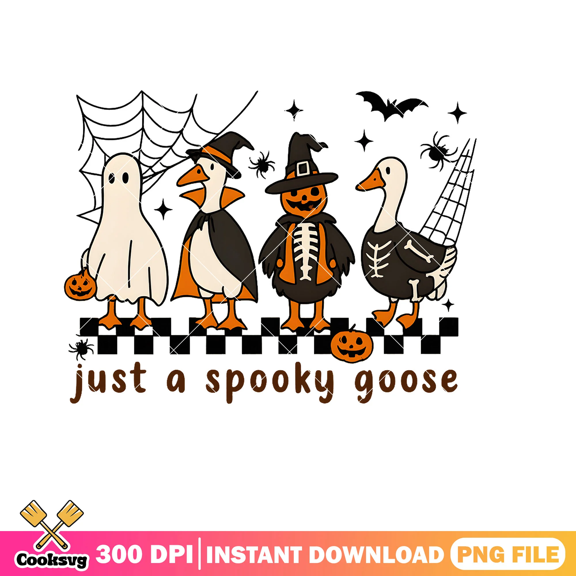 Spooky halloween goose png, spooky goose png, halloween goose png