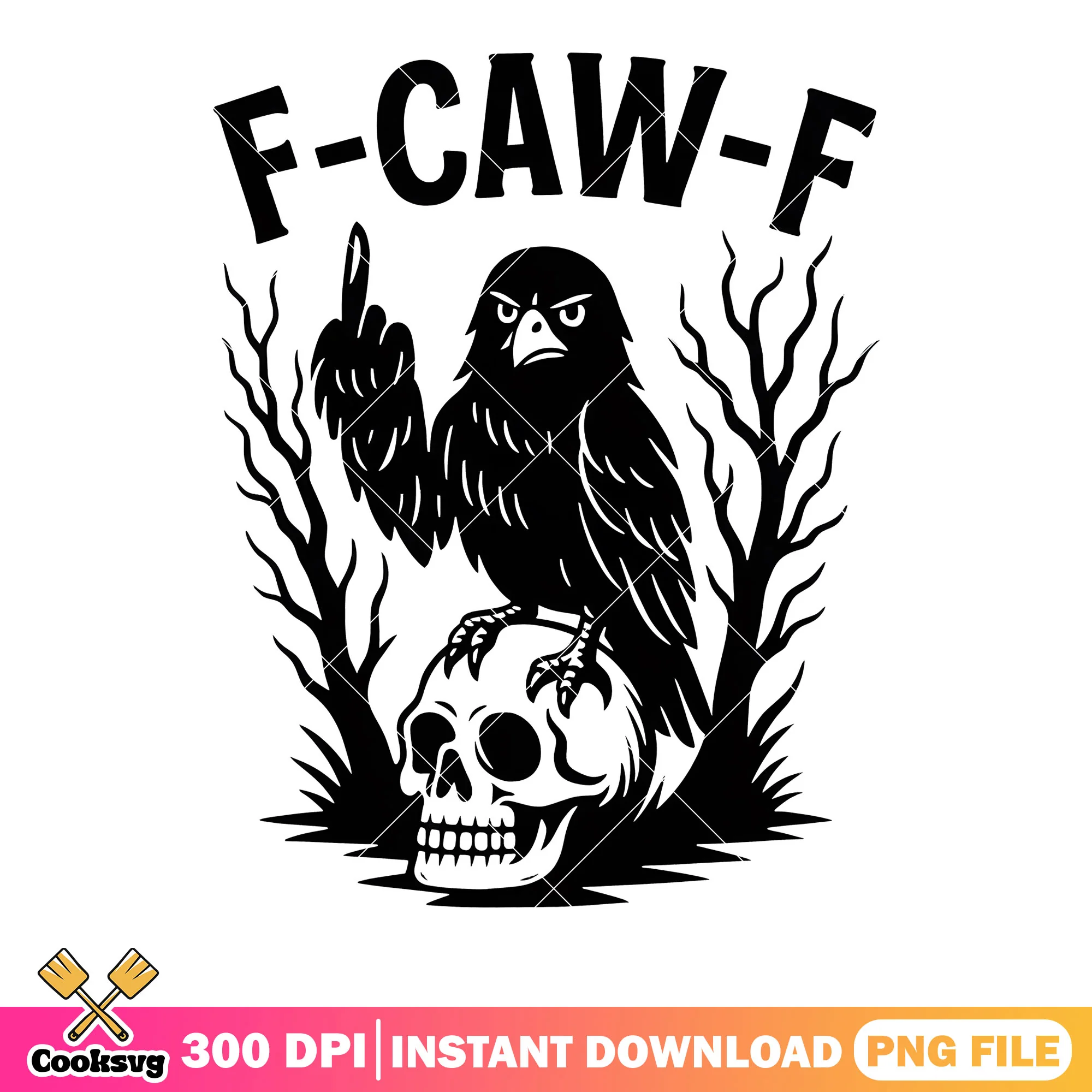 Spooky skull skeleton png, angry birds crown png, f caw f png