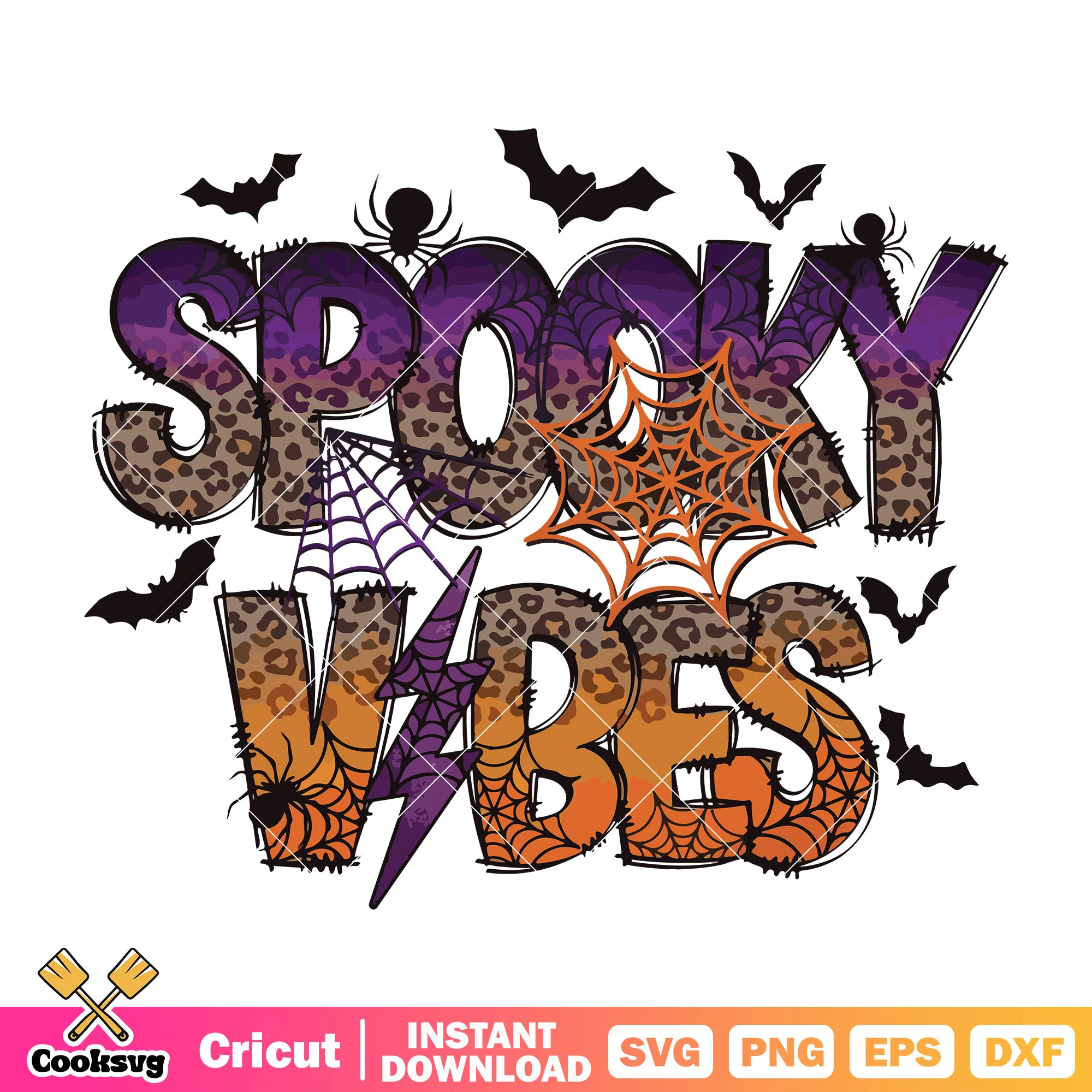 Spooky spider halloween svg, spooky season svg, halloween vibes svg