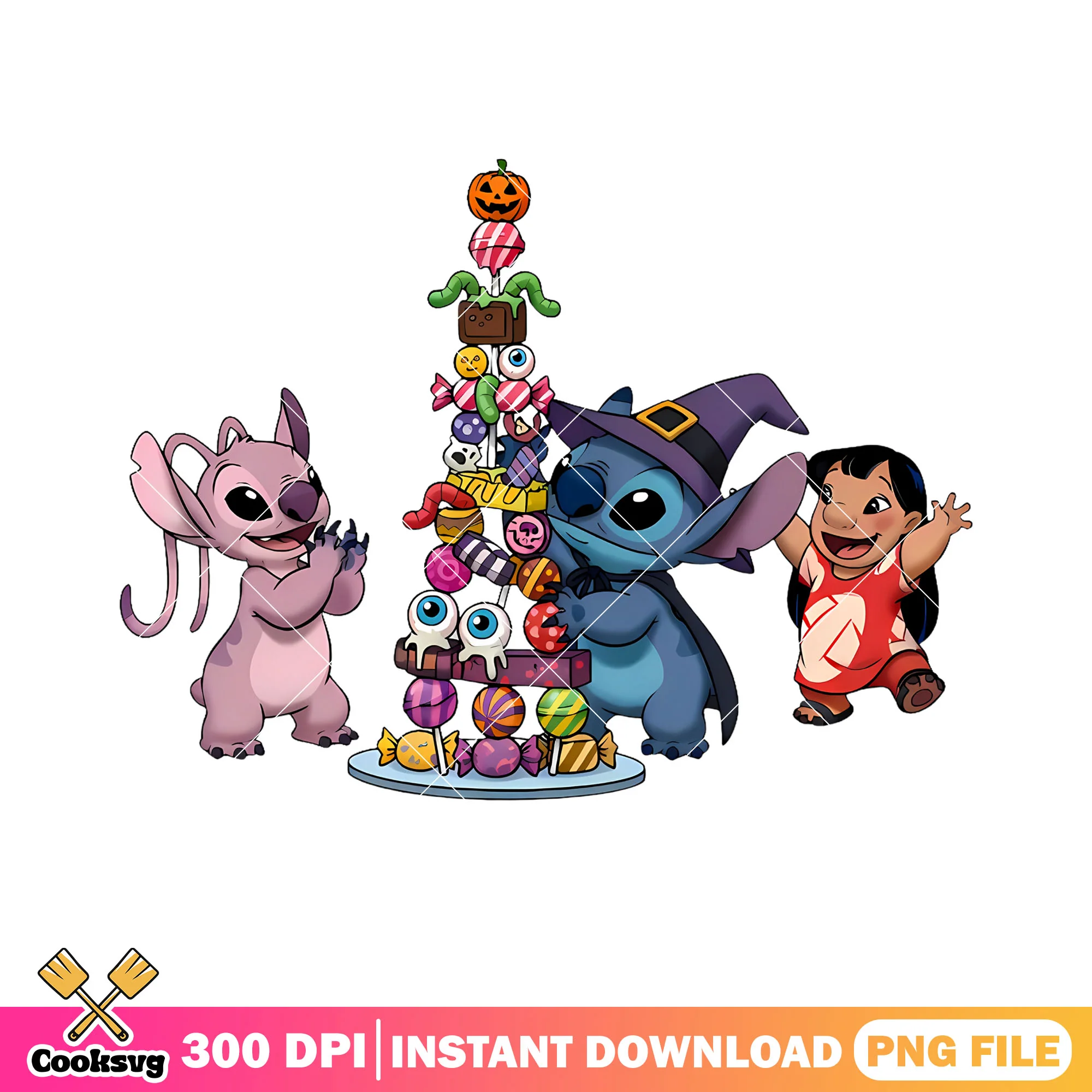Spooky tower witches hat png, happy lilo png, happy halloween png