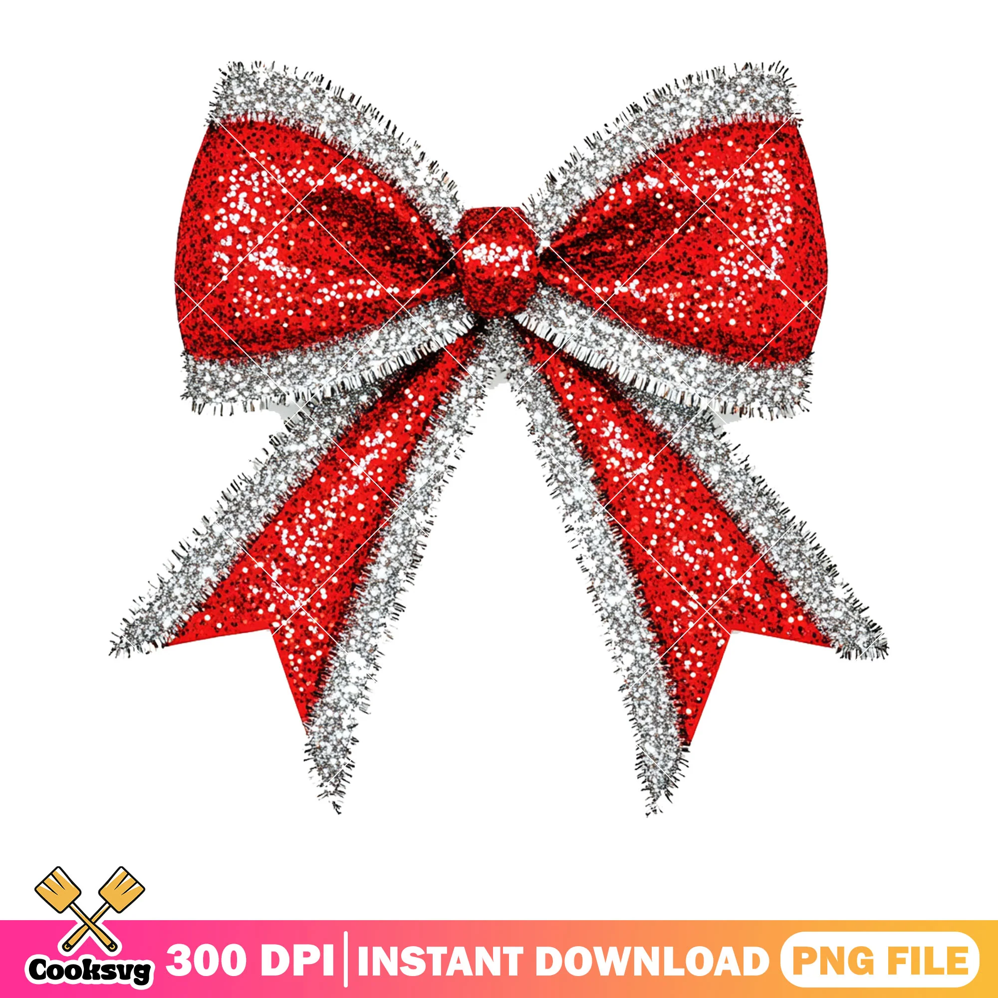 Sprinkle bow christmas png, merry christmas png, christmas poster png