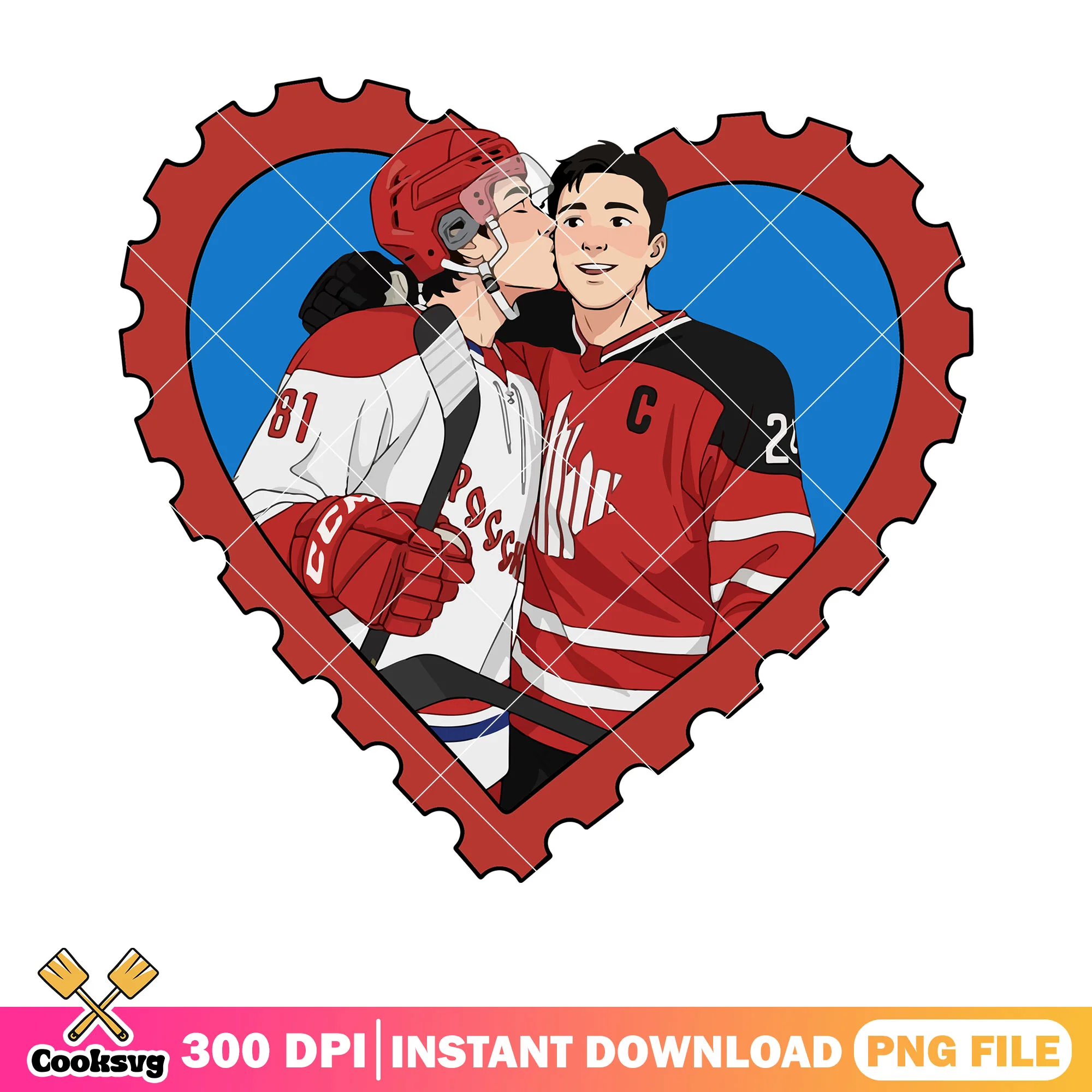 Stamp of heart hockey gay png, shane hollander png, ilya rozanov png