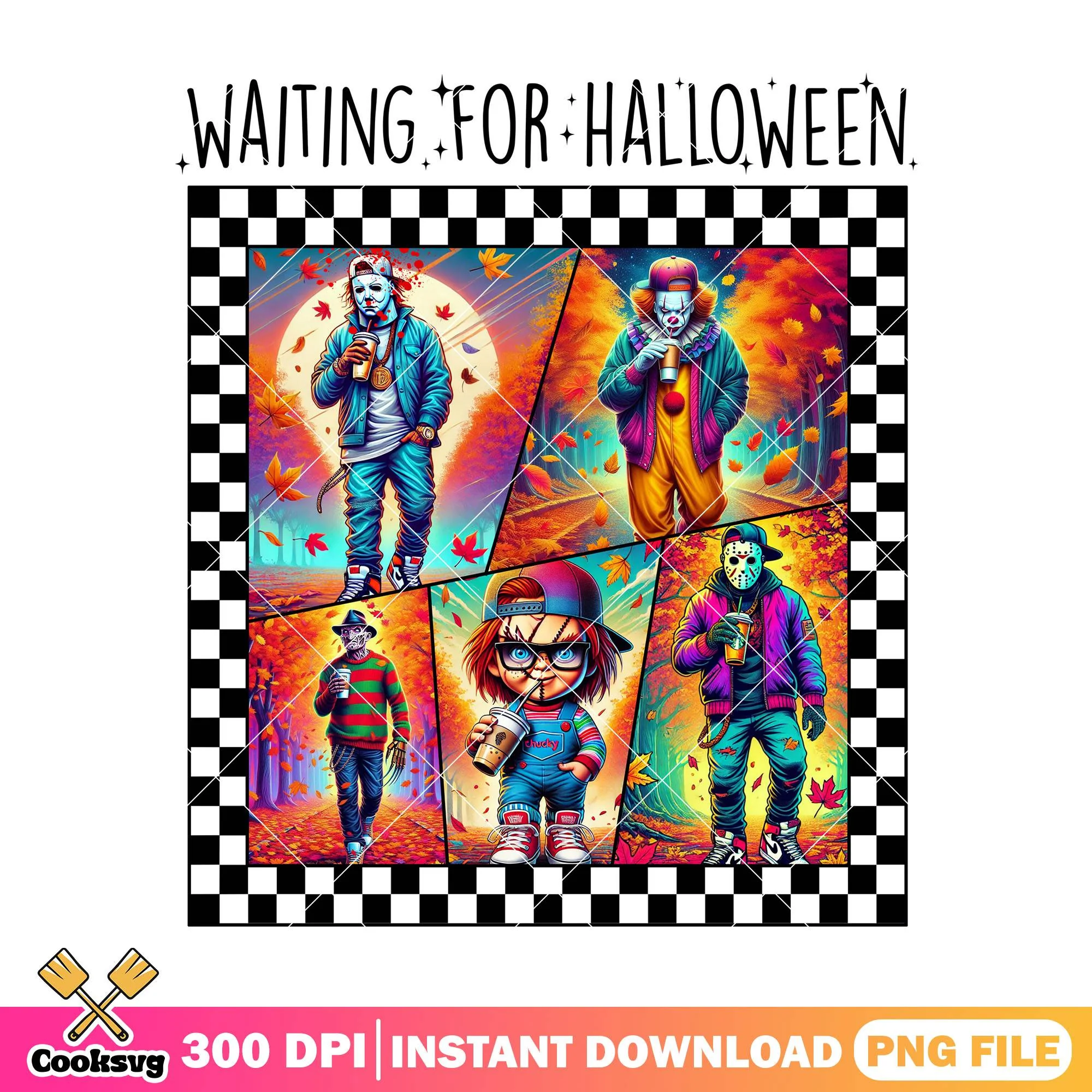 Stamp of killers png, killers styles png, spirit halloween png