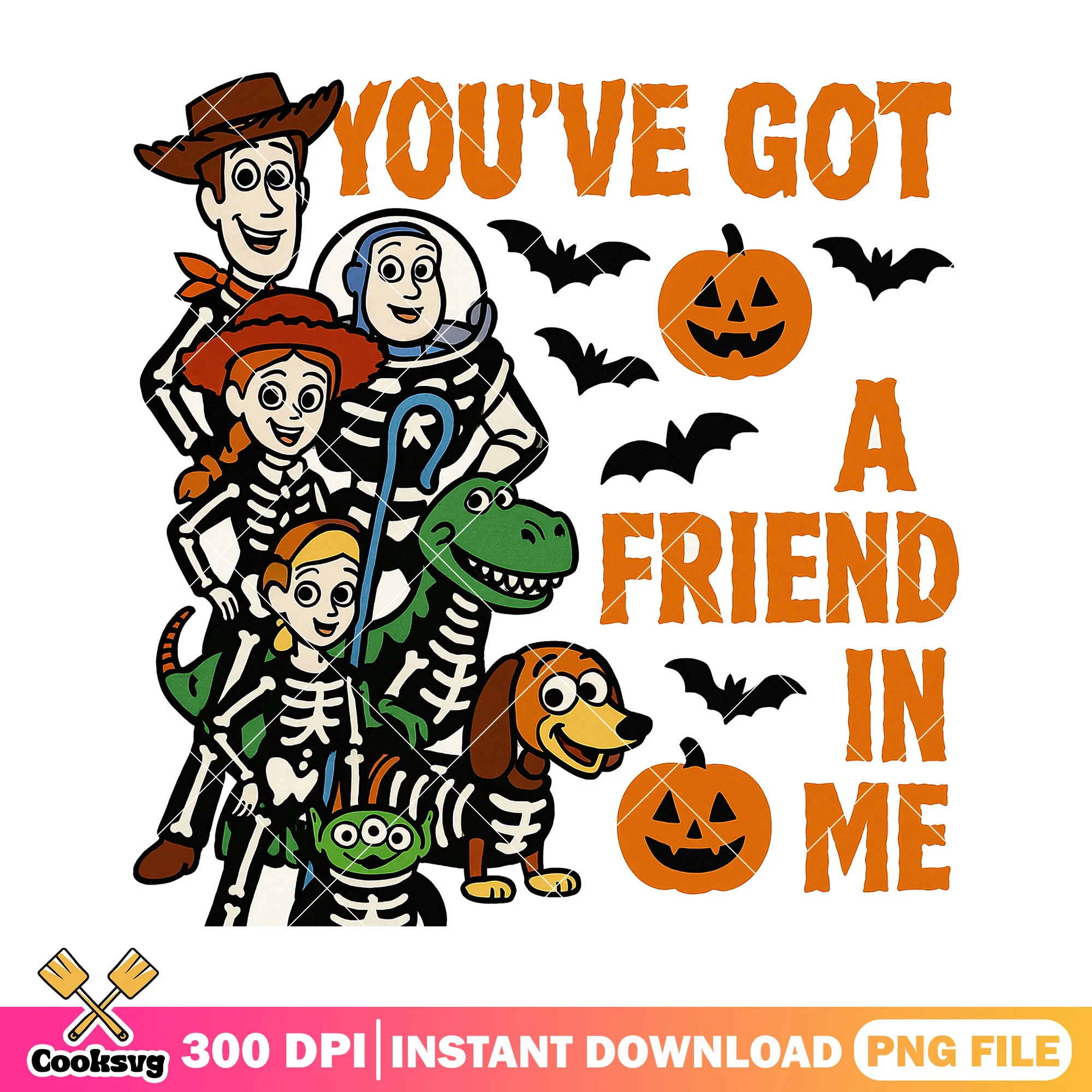 Standing toys story design png, cartoon disney png, halloween art png