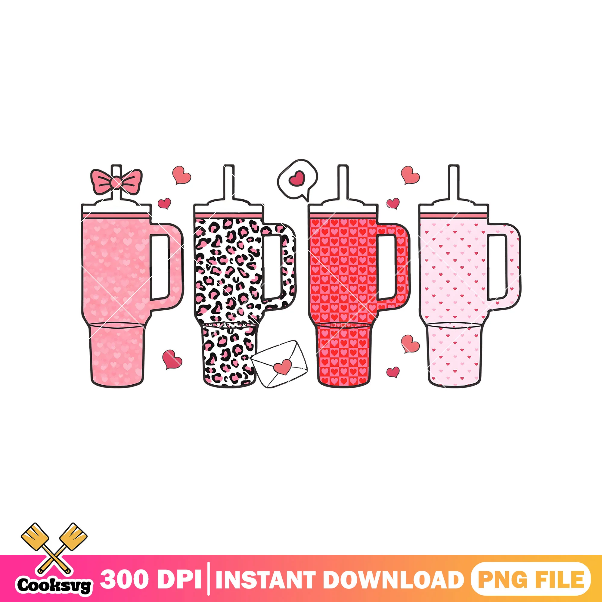 Stanley Valentine Love Vibes png file, love valentine png, valentine vibes png