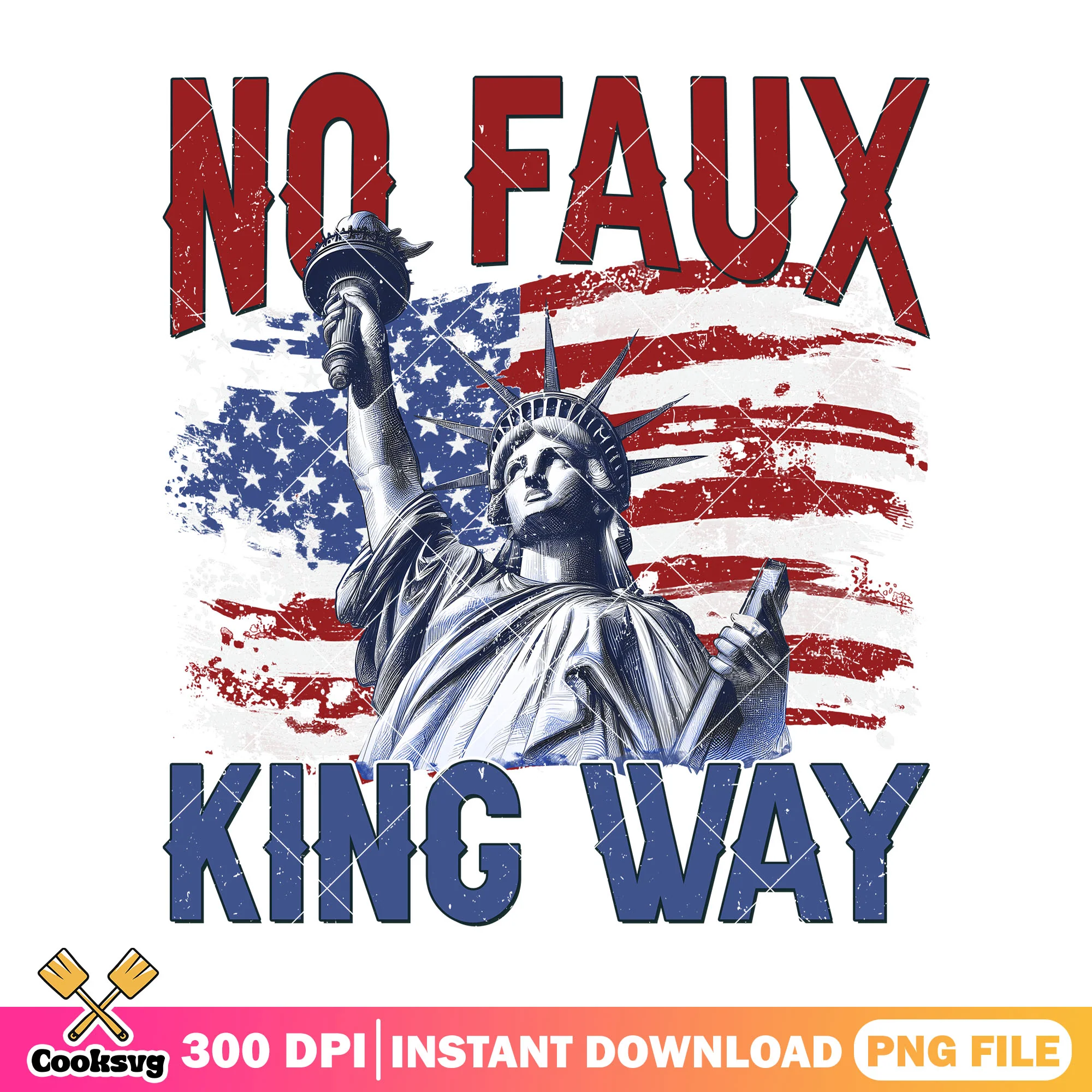 Statue no faux king way png, no more kings png, america statue png