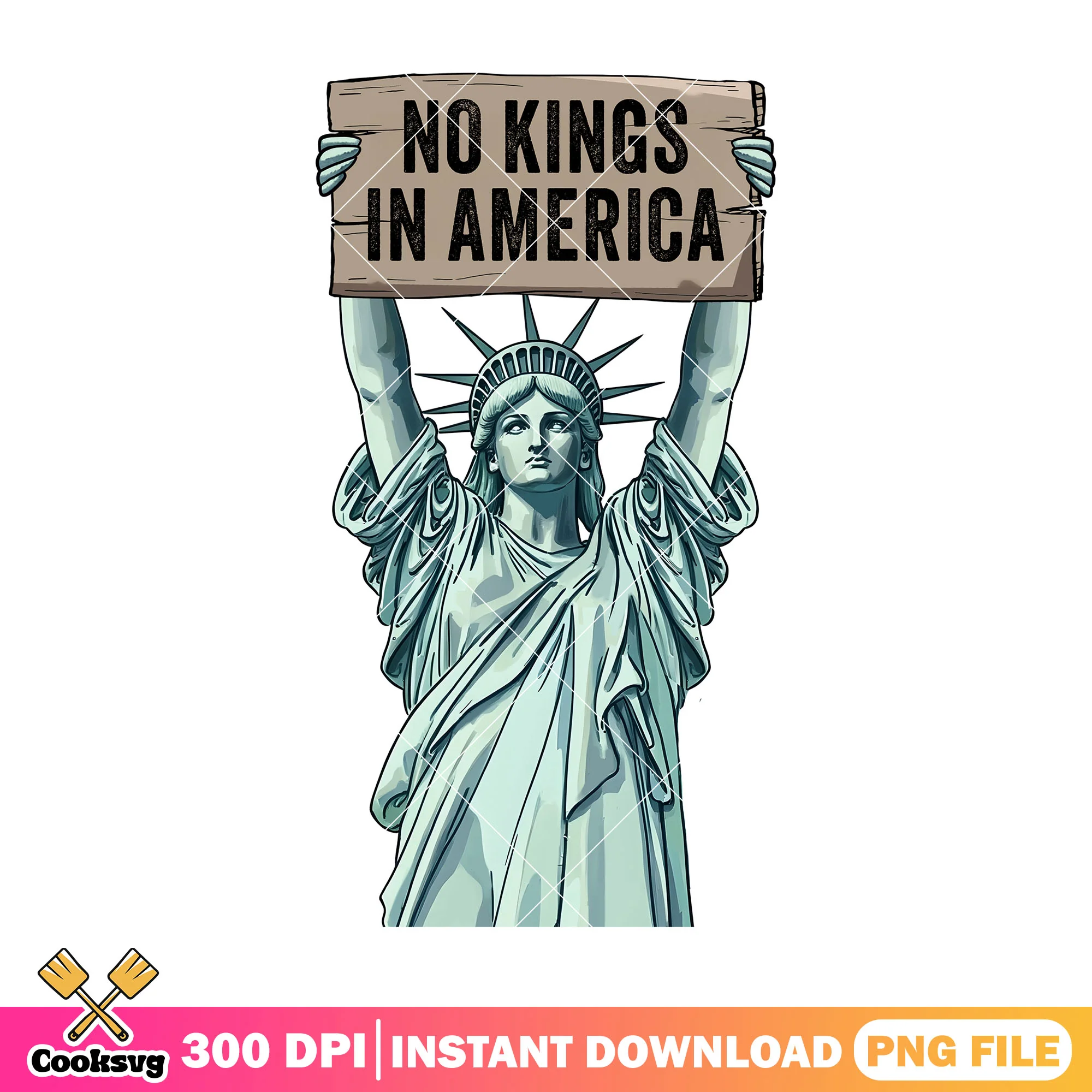 Statue no kings in america png, no more kings png, no kings day png