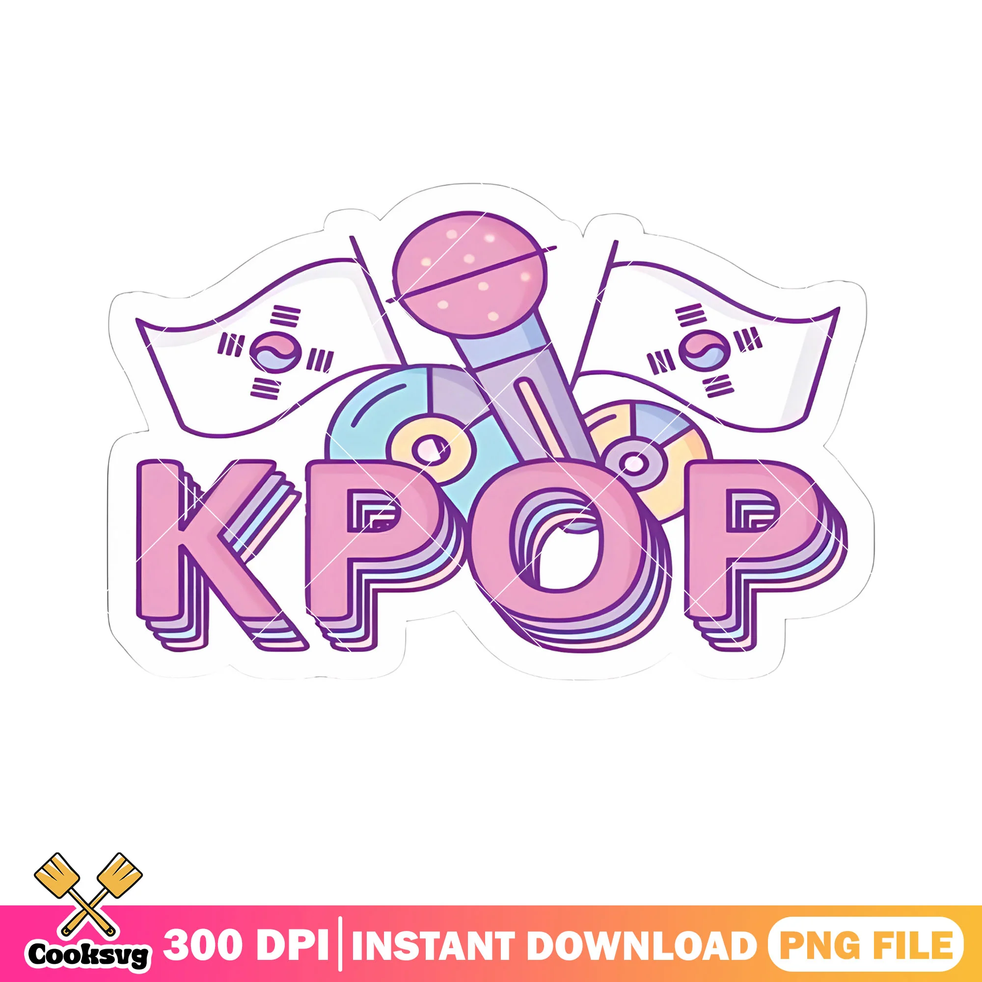 Sticker music kpop micro png, kpop doodle png, art sticker png