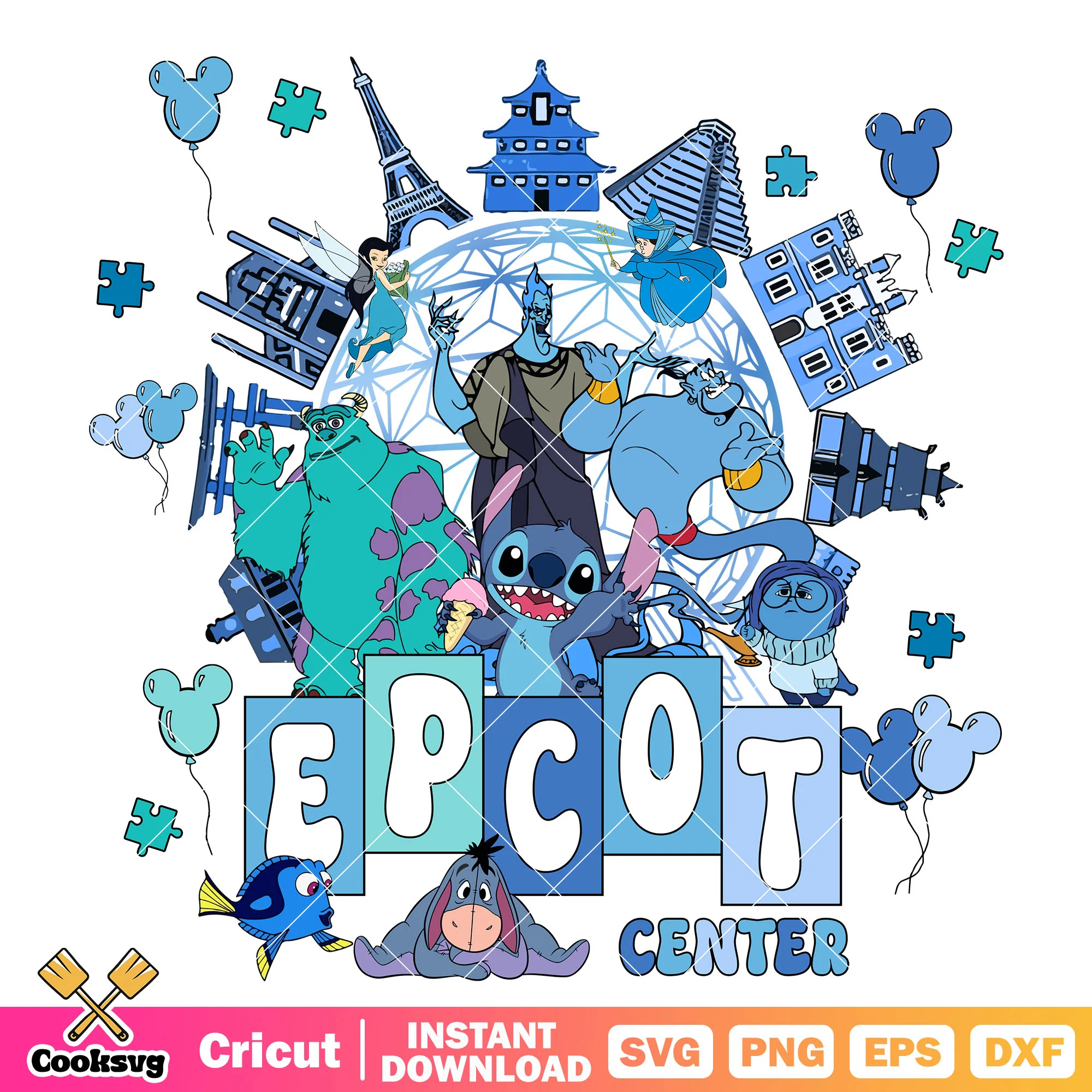 Stitch and disney friends epcot center png, stitch disney friends png