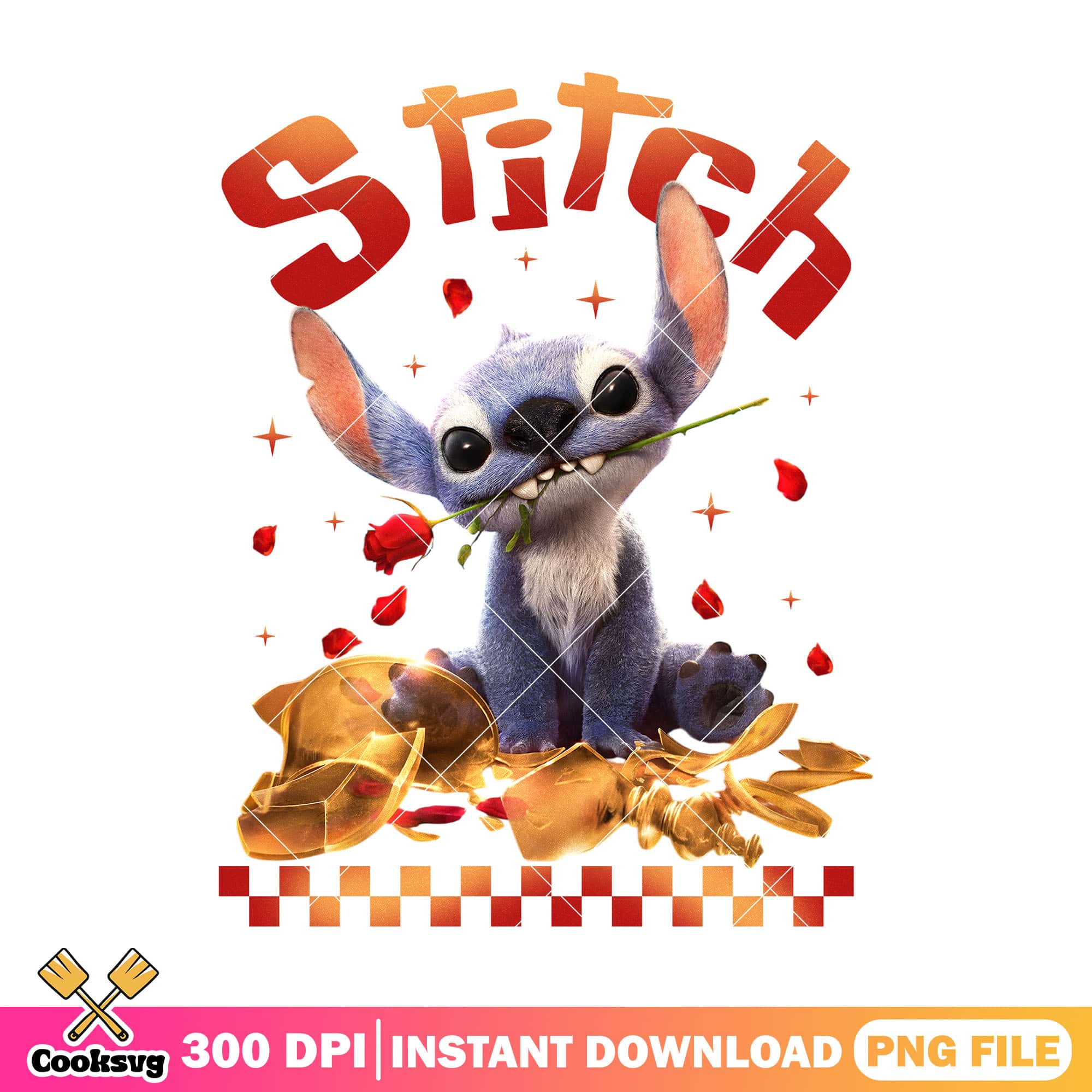 Stitch bite rose movie file png, stitch new movie png, trending stitch png
