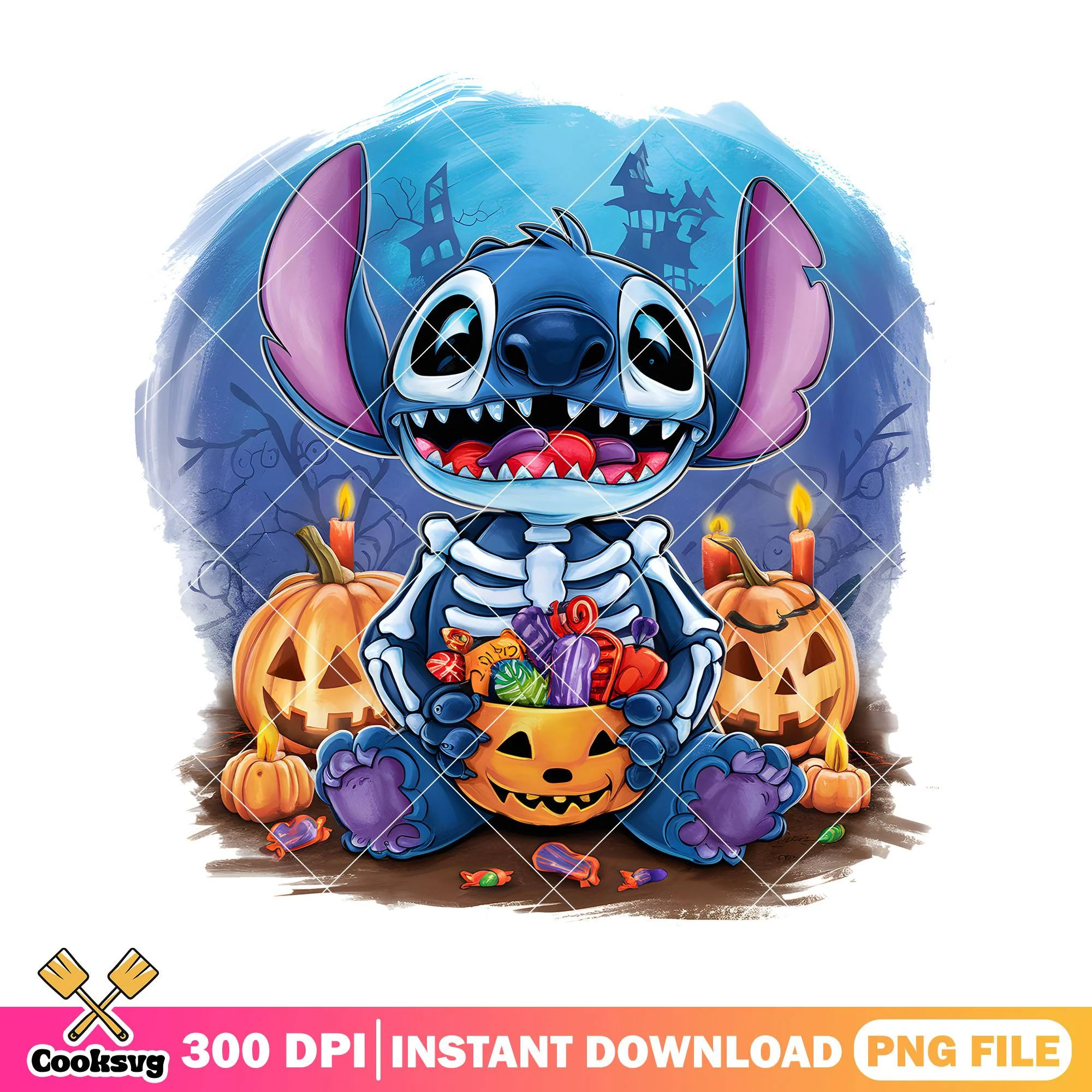 Stitch bowl candy png, halloween candy png, disney movies png