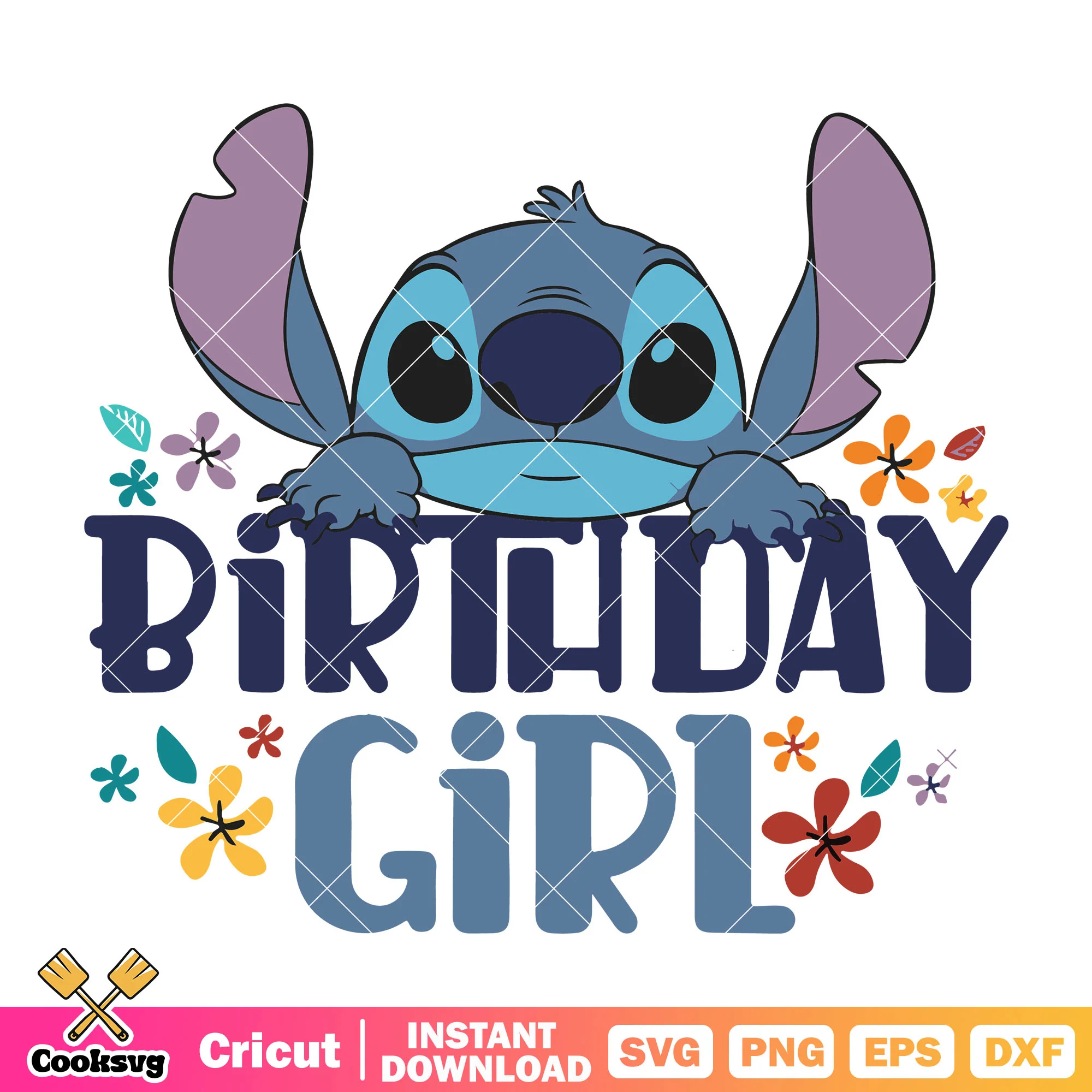 Stitch disney birthday girl svg, birthday girl svg, stitch birthday svg