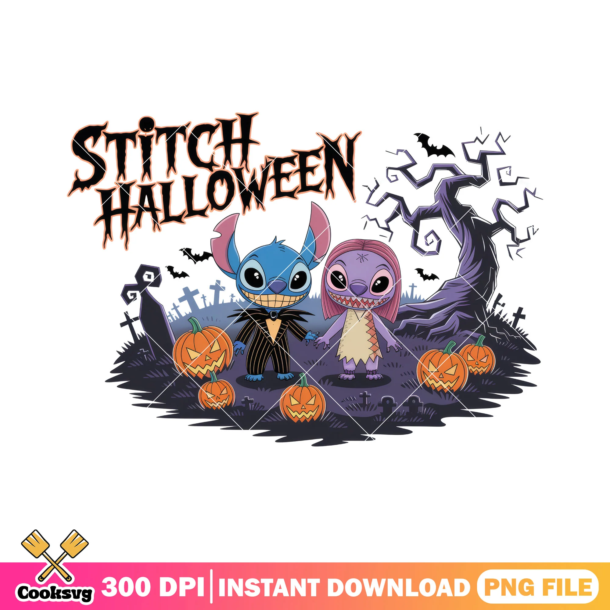 Stitch disney couple png, halloween images png, disney halloween png