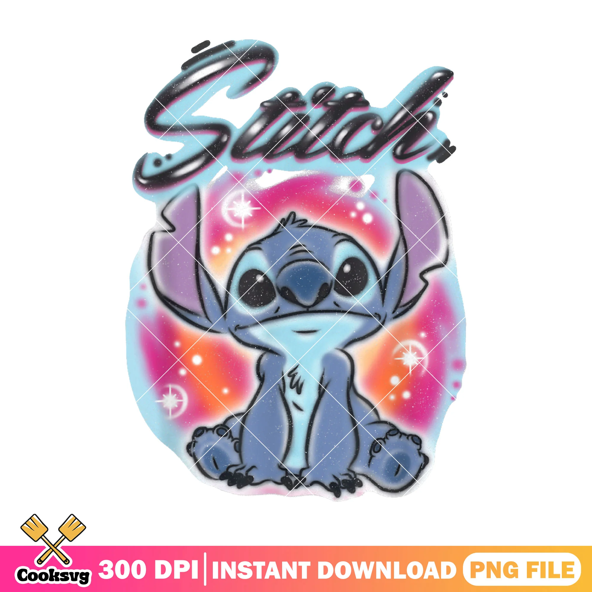 Stitch disney monster watercolor png, disney stitch png, stitch monster png