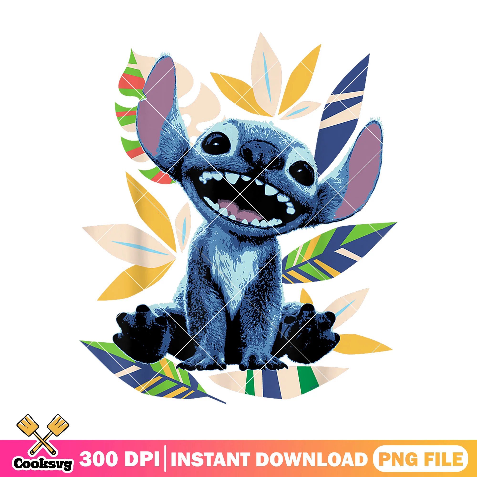 Stitch floral disney cute png, floral stitch png, stitch movie png