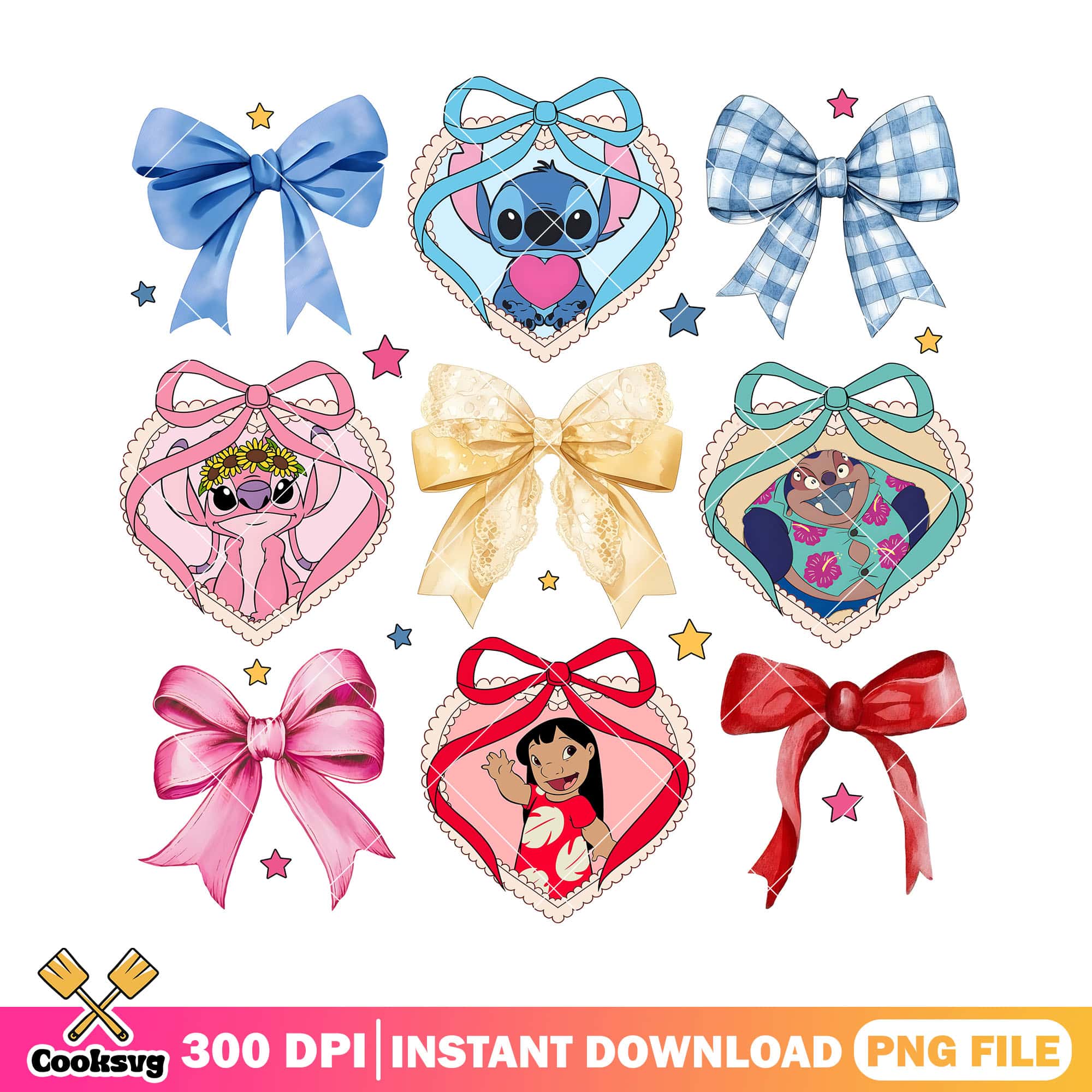 Stitch friends bow tie disney png, stitch friends png, lilo stitch png