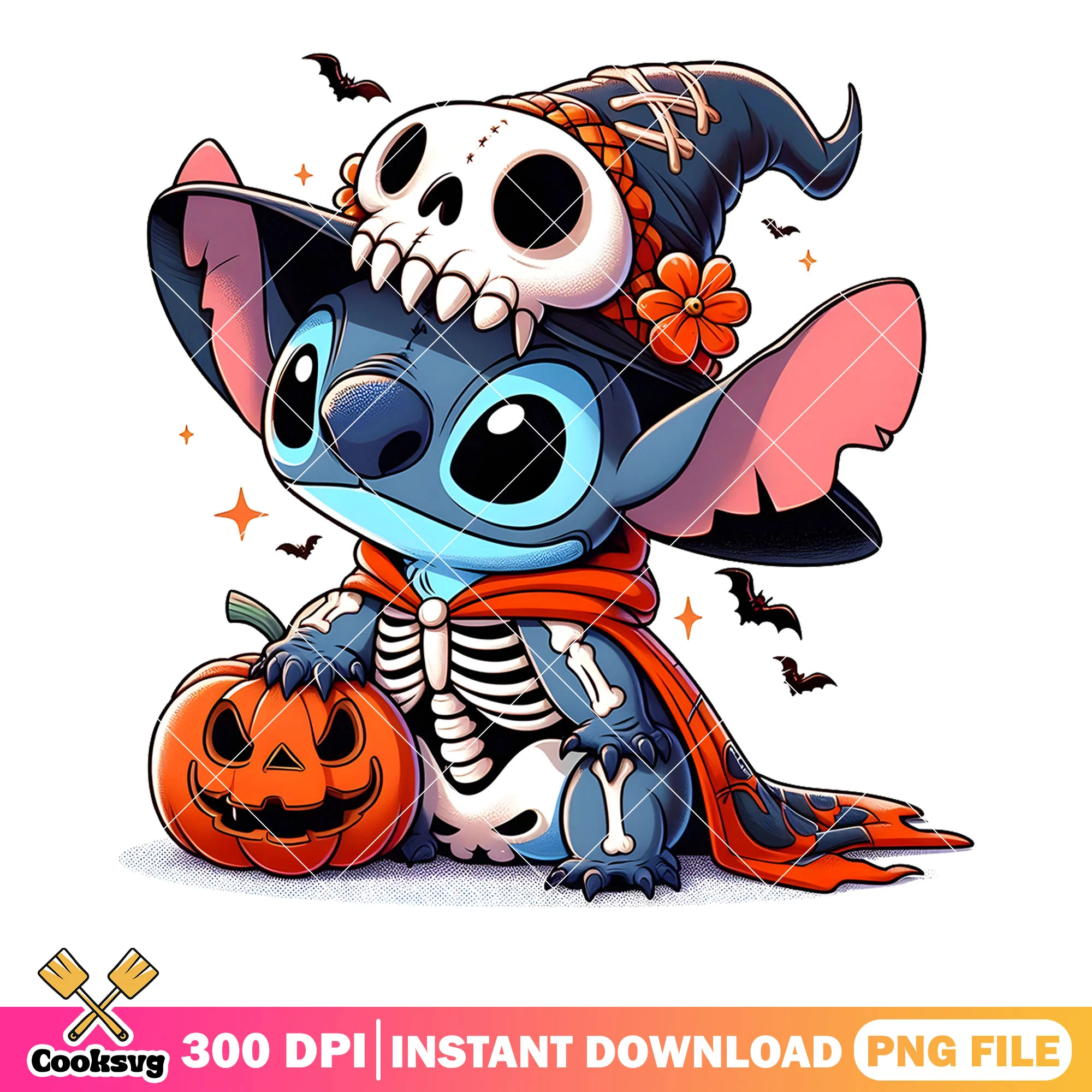 Stitch halloween png, youth wizard costume png, halloween png