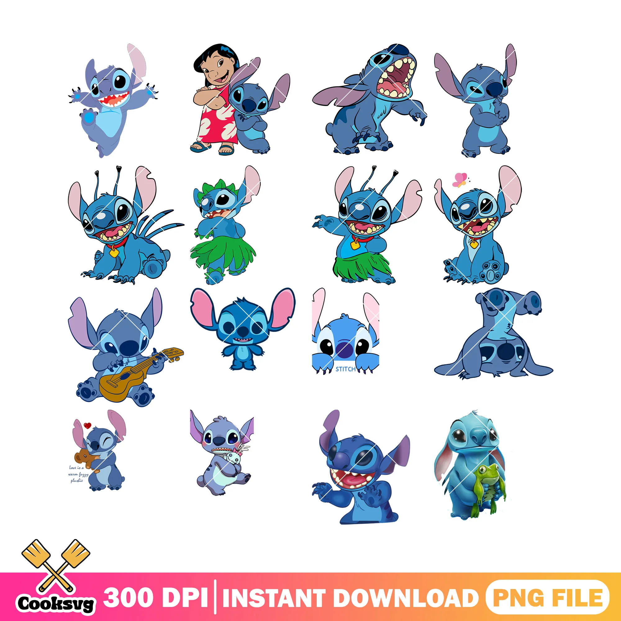 Stitch hawaii dancing png bundle, stitch hawaii png, lilo stitch png