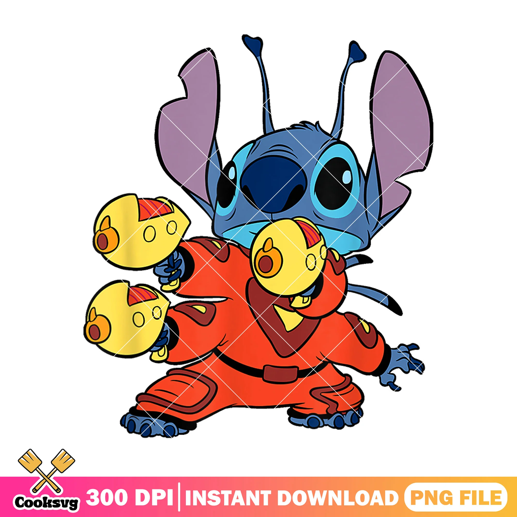 Stitch in alien costume png, stitch alien png, monster stitch png