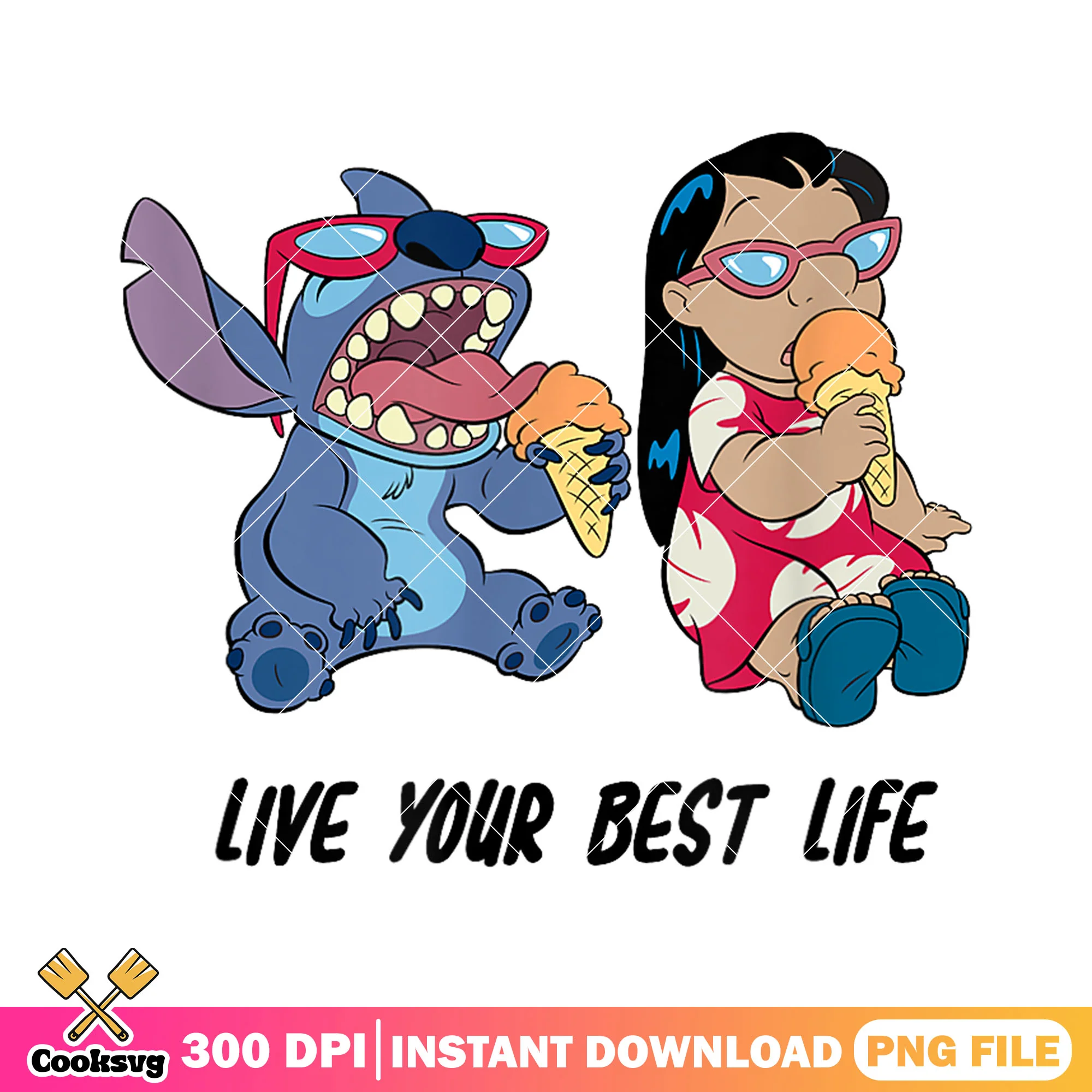 Stitch lilo live your best life png, stitch quotes png, lilo and stitch png