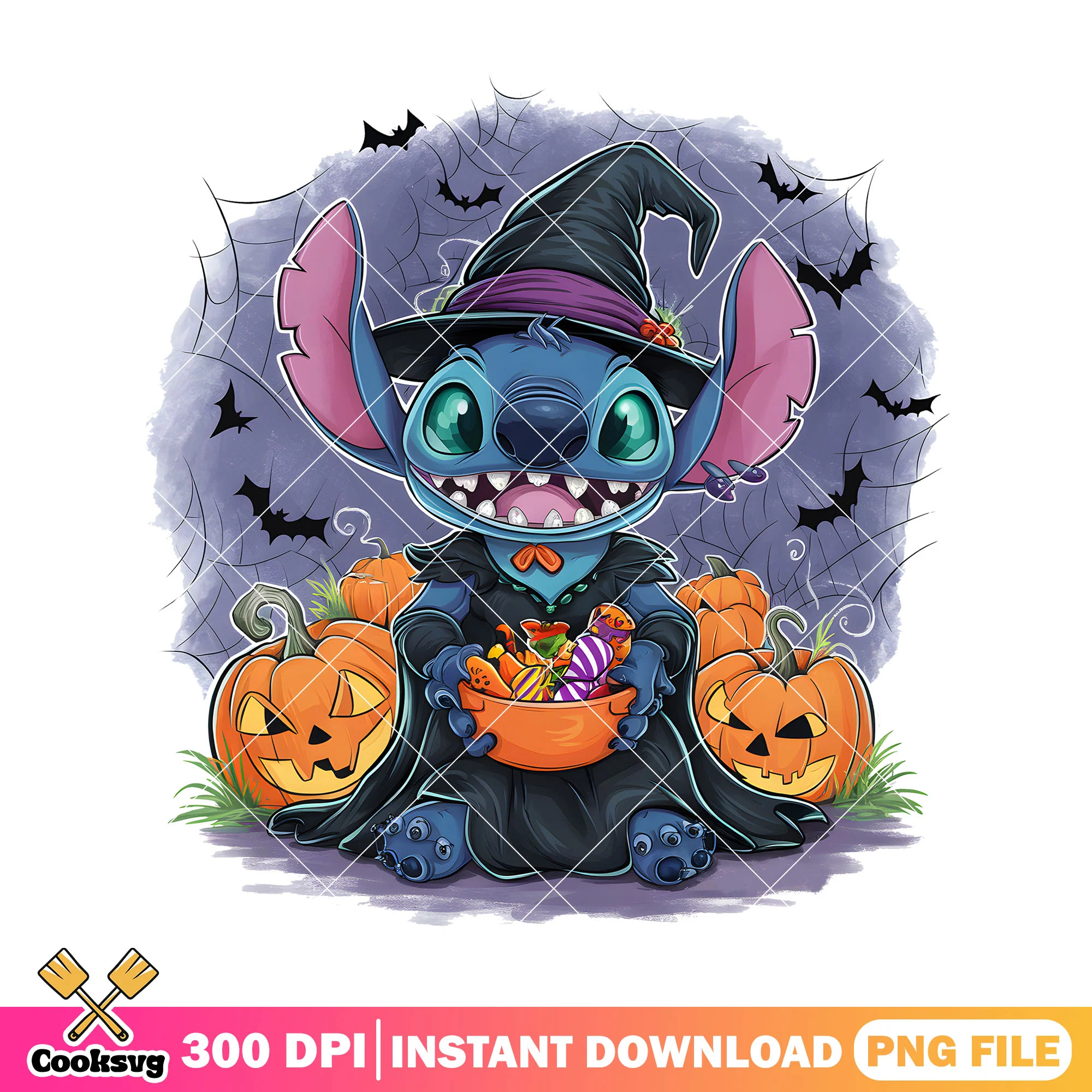 Stitch witch hat image png, halloween kids png, disney movies png