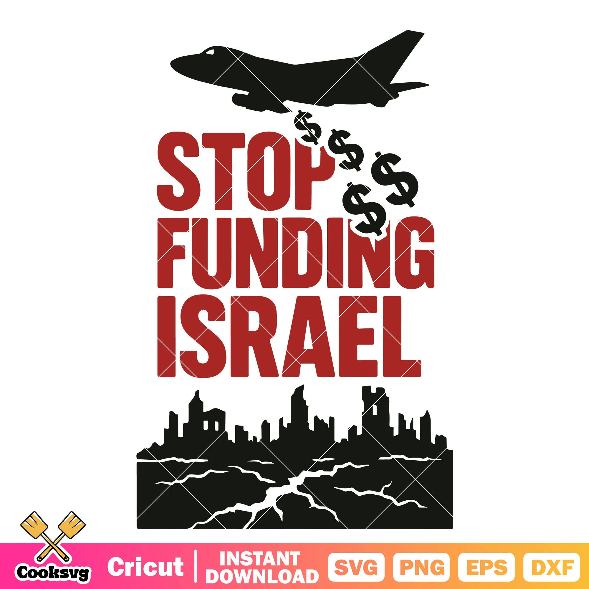 Stop funding israel svg, Support Iranian svg, anti trump svg