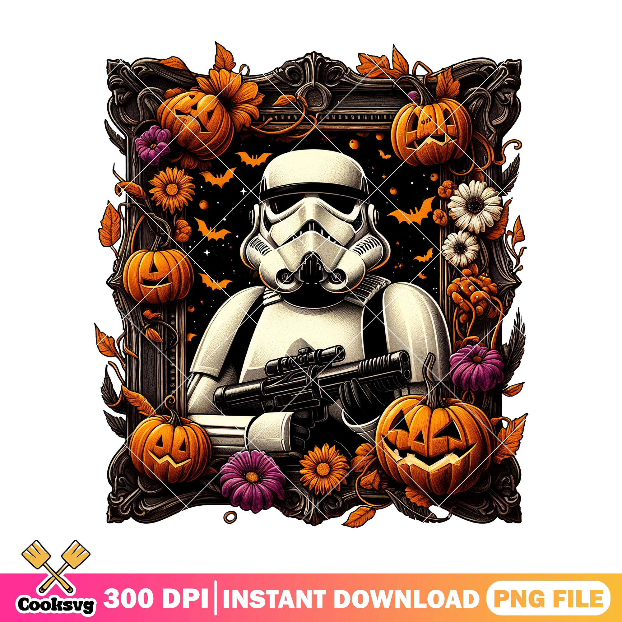 Stormtrooper fright night png, scary cartoon png, stormtrooper cute png