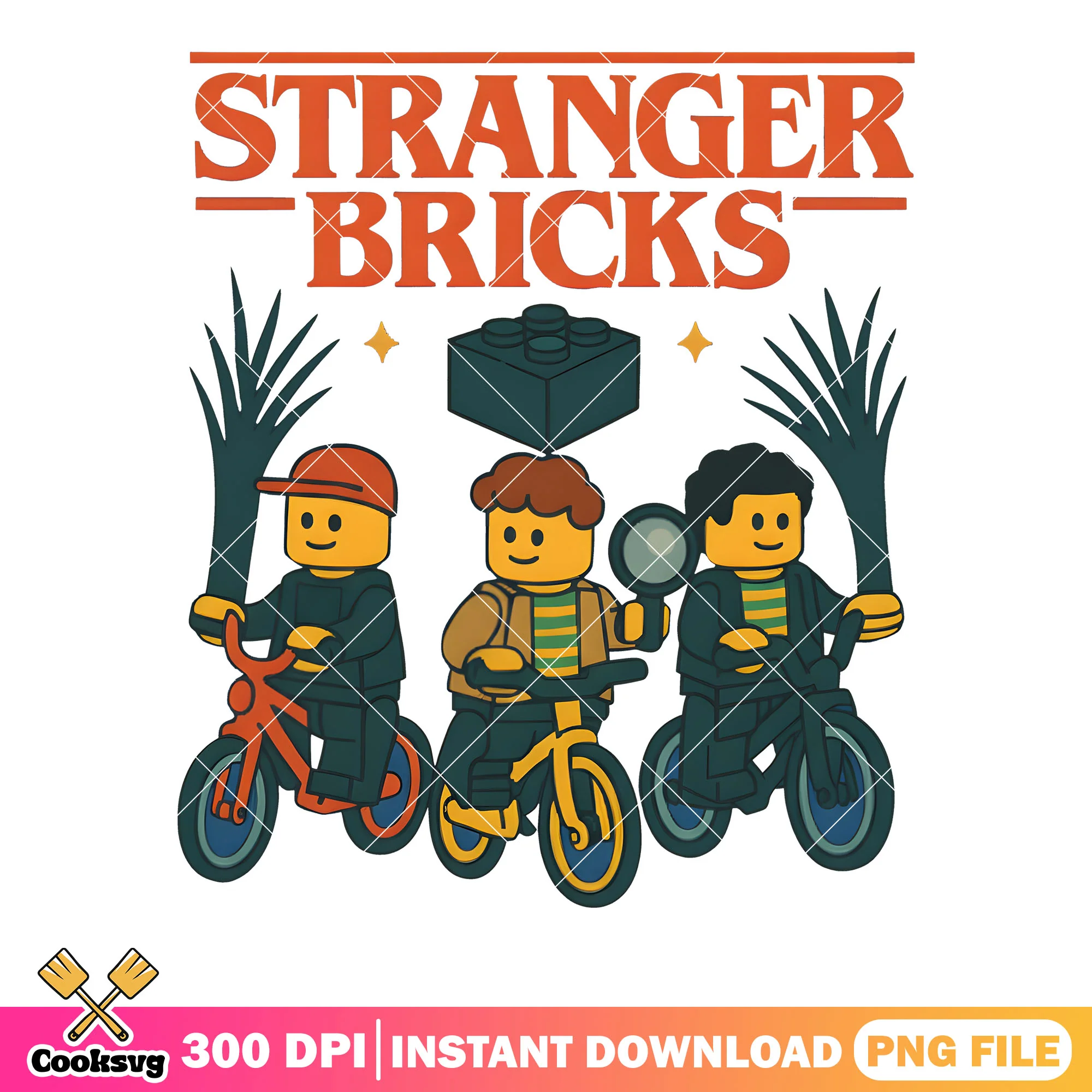 Stranger things bricks png, stranger bricks png, casual graphic png