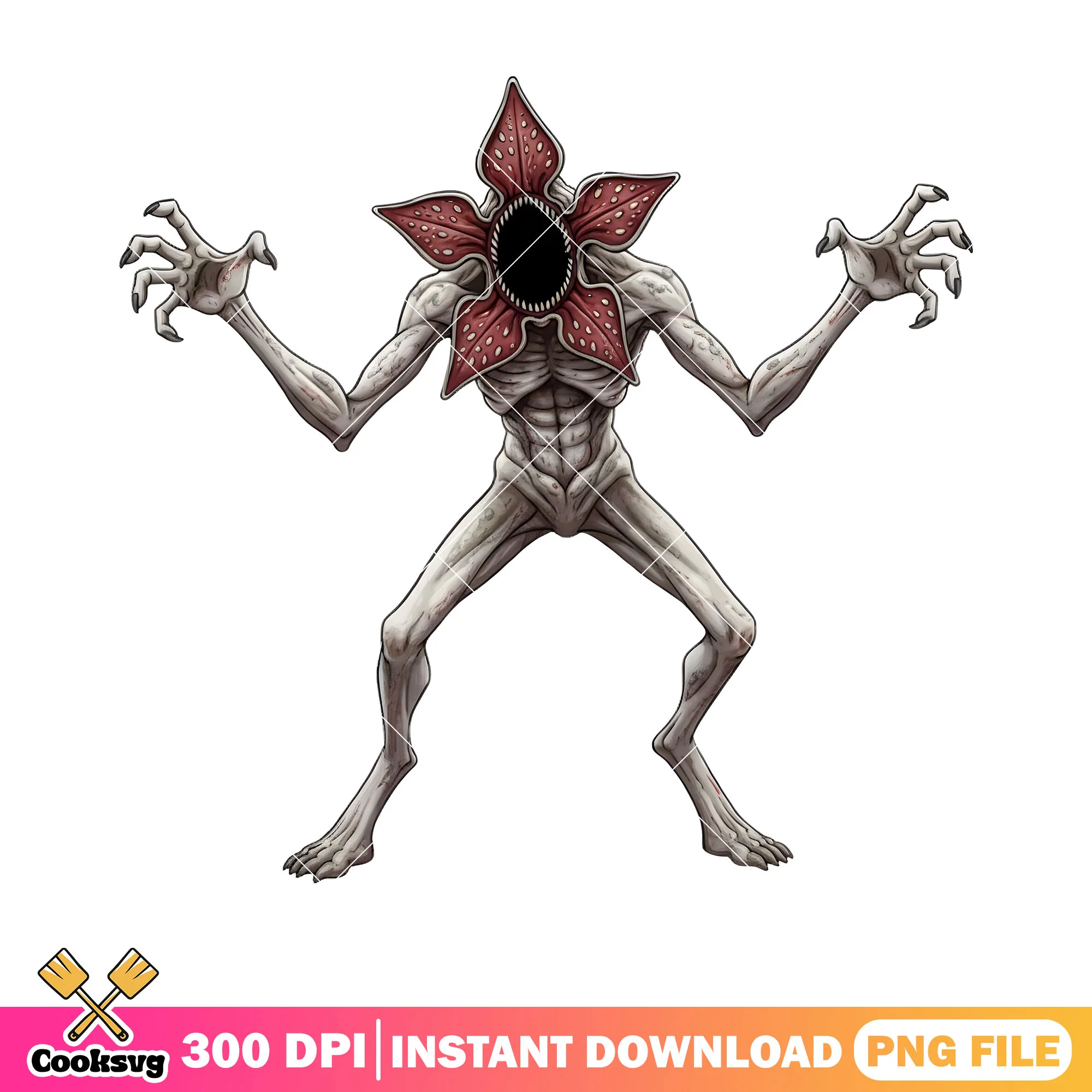 Stranger things monste png, fan art creature png, funny png