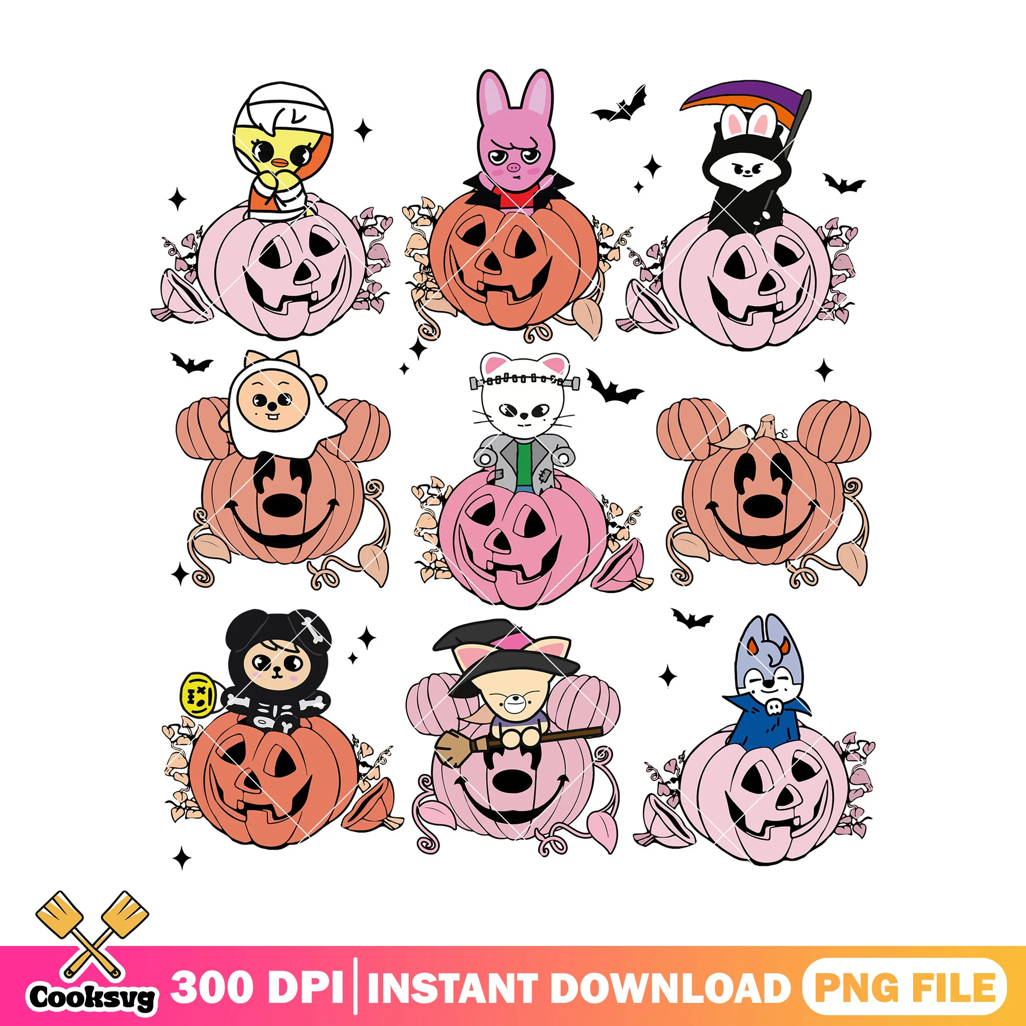 Stray kids autumn vibe png, stray kids png, spirit halloween png
